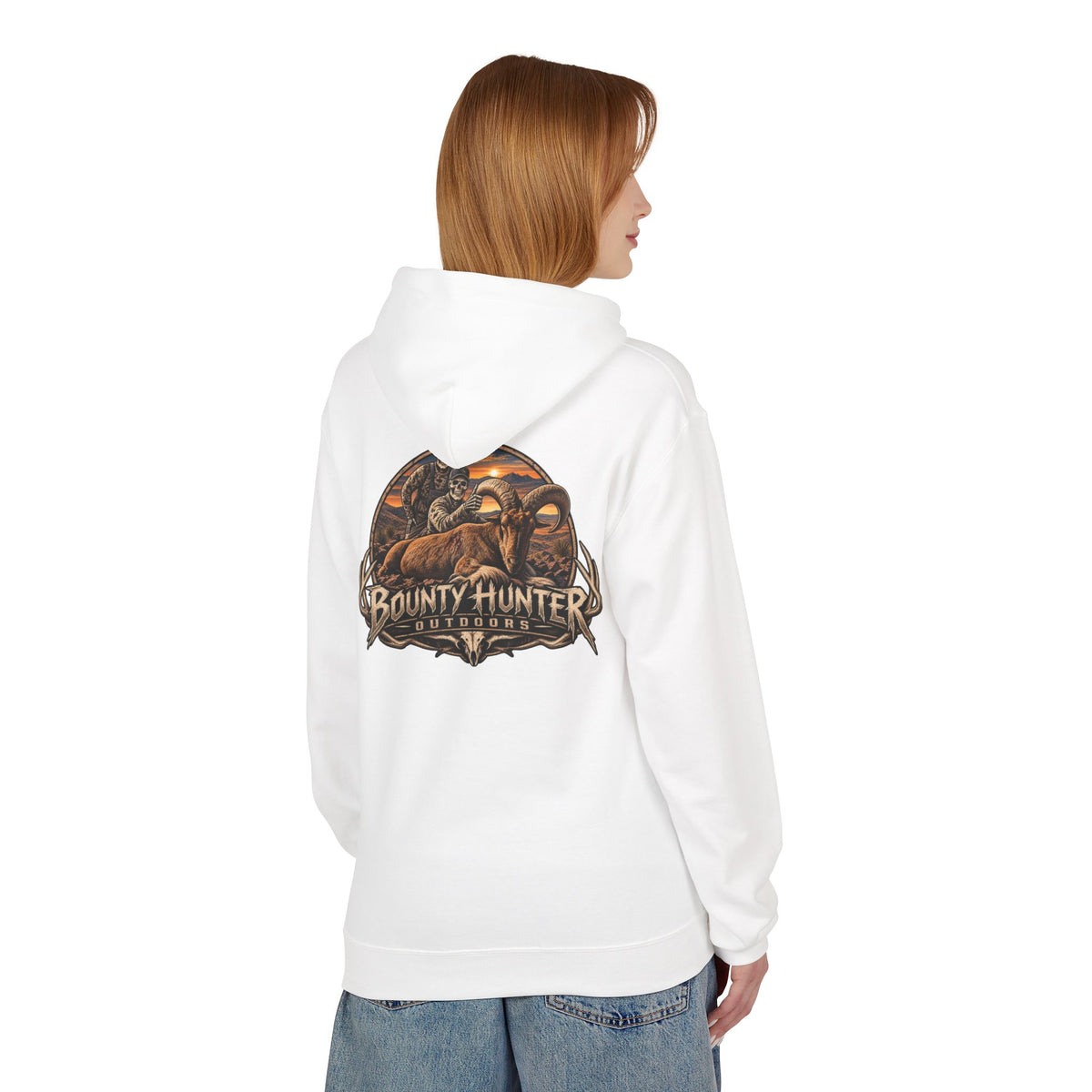 Bounty Hunter Logo Hoodie – Vintage Sci‑Fi Bounty Hunter Graphic Pullover