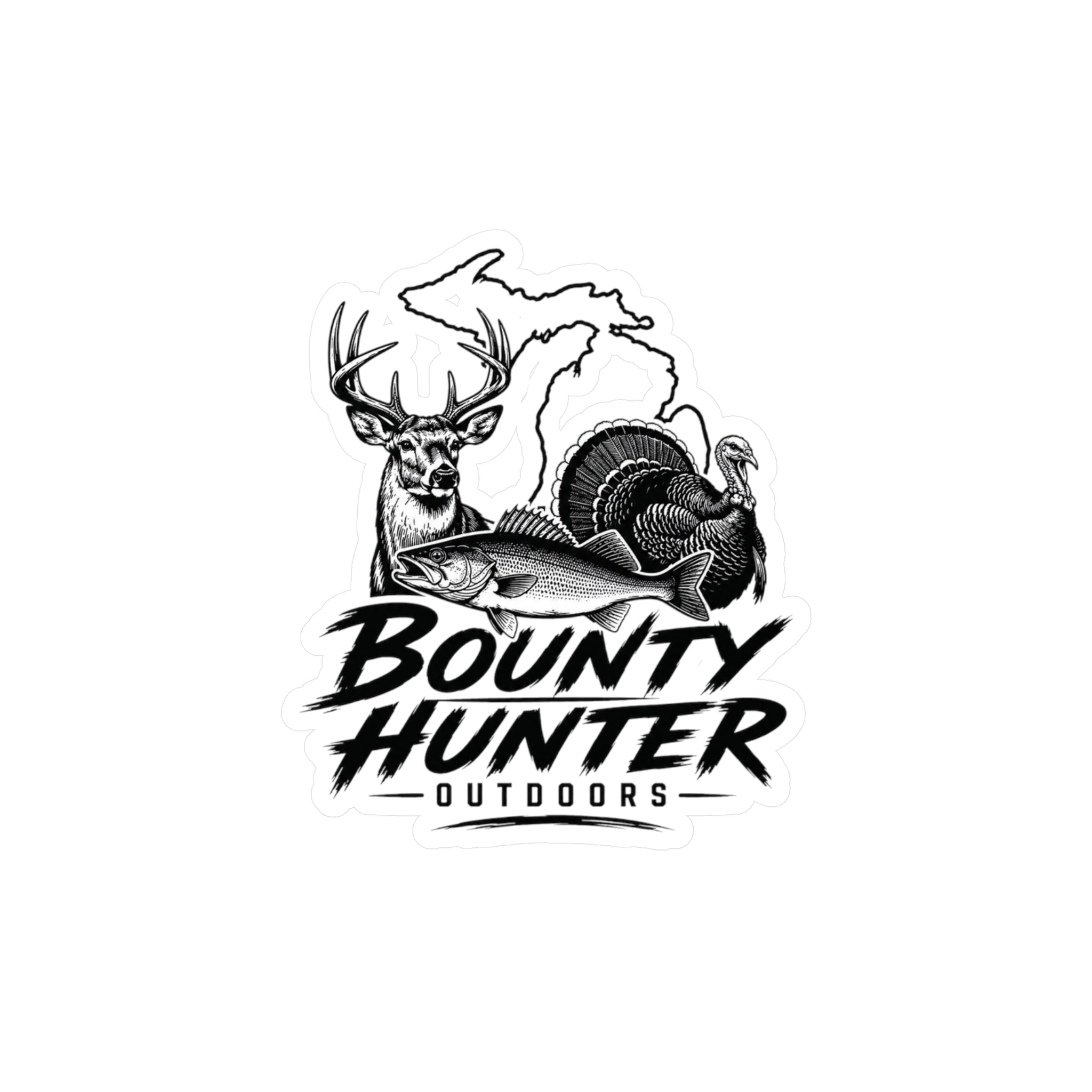 Bounty Hunter Outdoors Sticker — Hunting, Fishing & Turkey Decal (Kiss-Cut Vinyl)