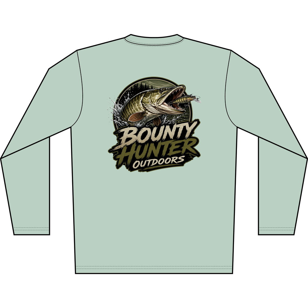 Bounty Hunter Outdoors Long Sleeve Shirt — Men's Fishing Solar Performance Tee