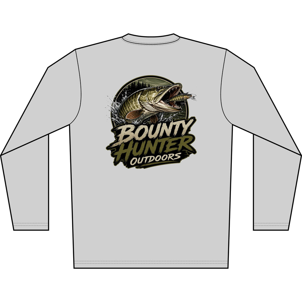 Bounty Hunter Outdoors Long Sleeve Shirt — Men's Fishing Solar Performance Tee