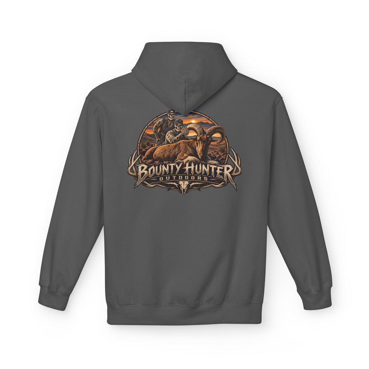 Bounty Hunter Logo Hoodie – Vintage Sci‑Fi Bounty Hunter Graphic Pullover