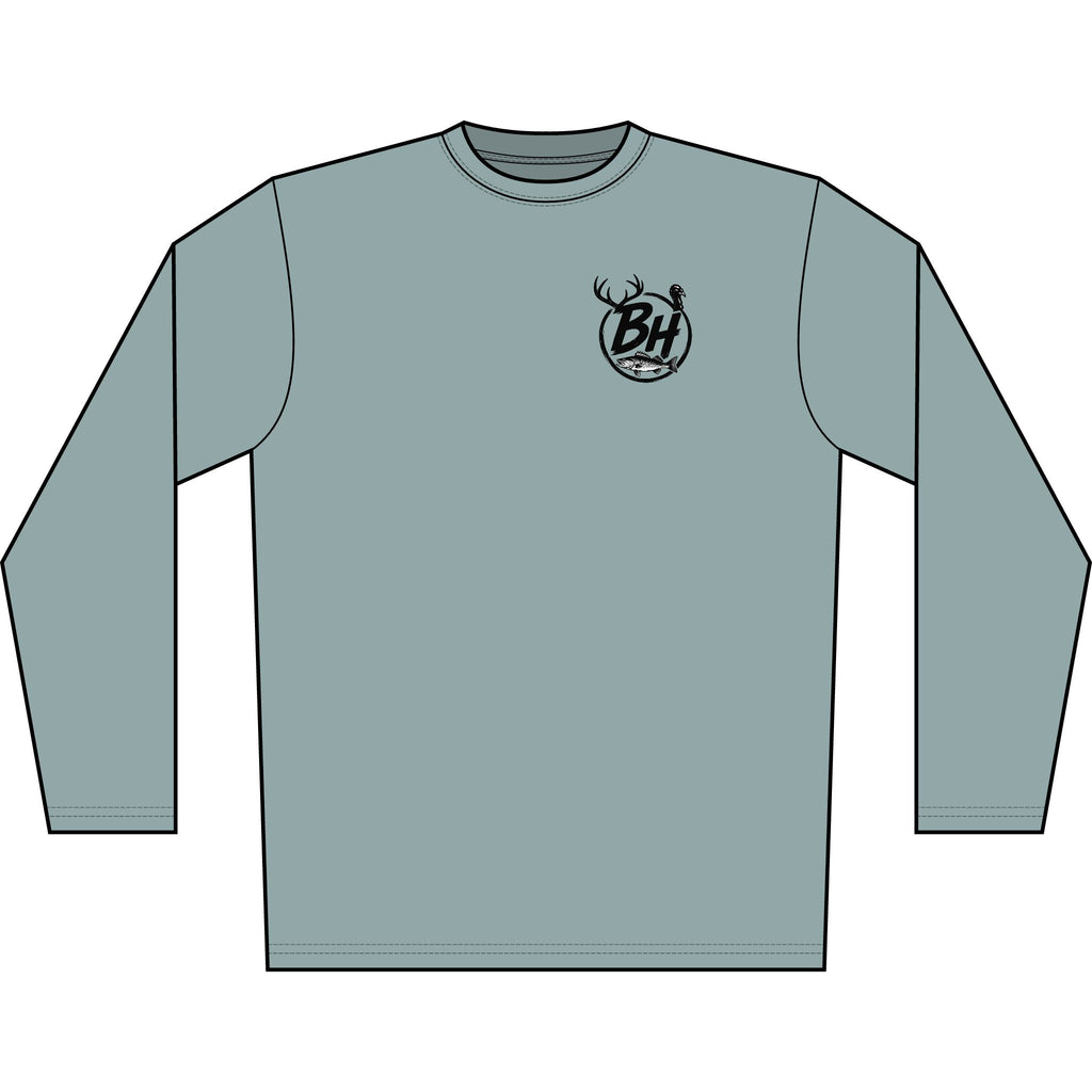 Bounty Hunter Outdoors Long Sleeve Shirt — Men's Fishing Solar Performance Tee