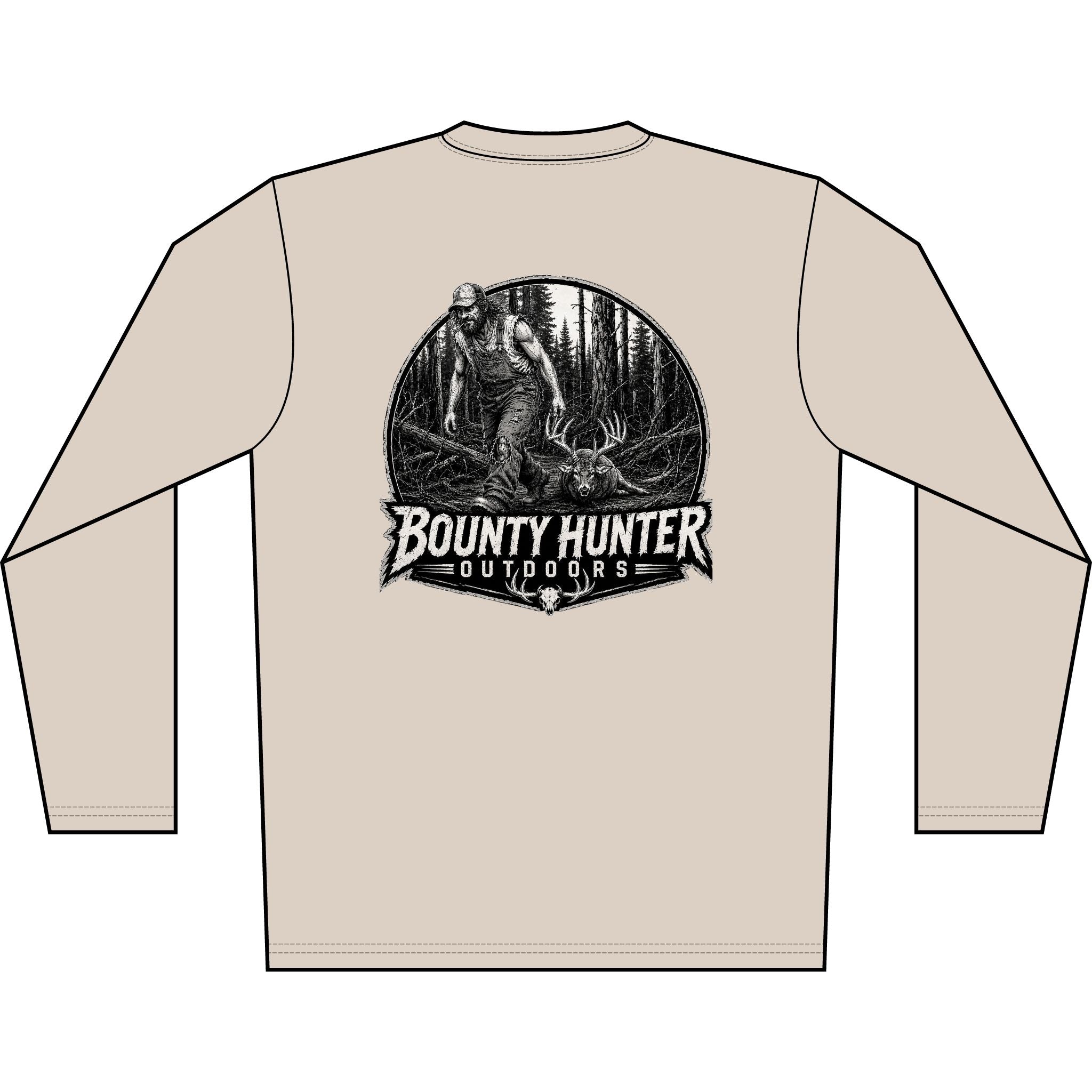 Bounty Hunter Outdoors Long Sleeve Shirt — Men’s Hunting Graphic Tee