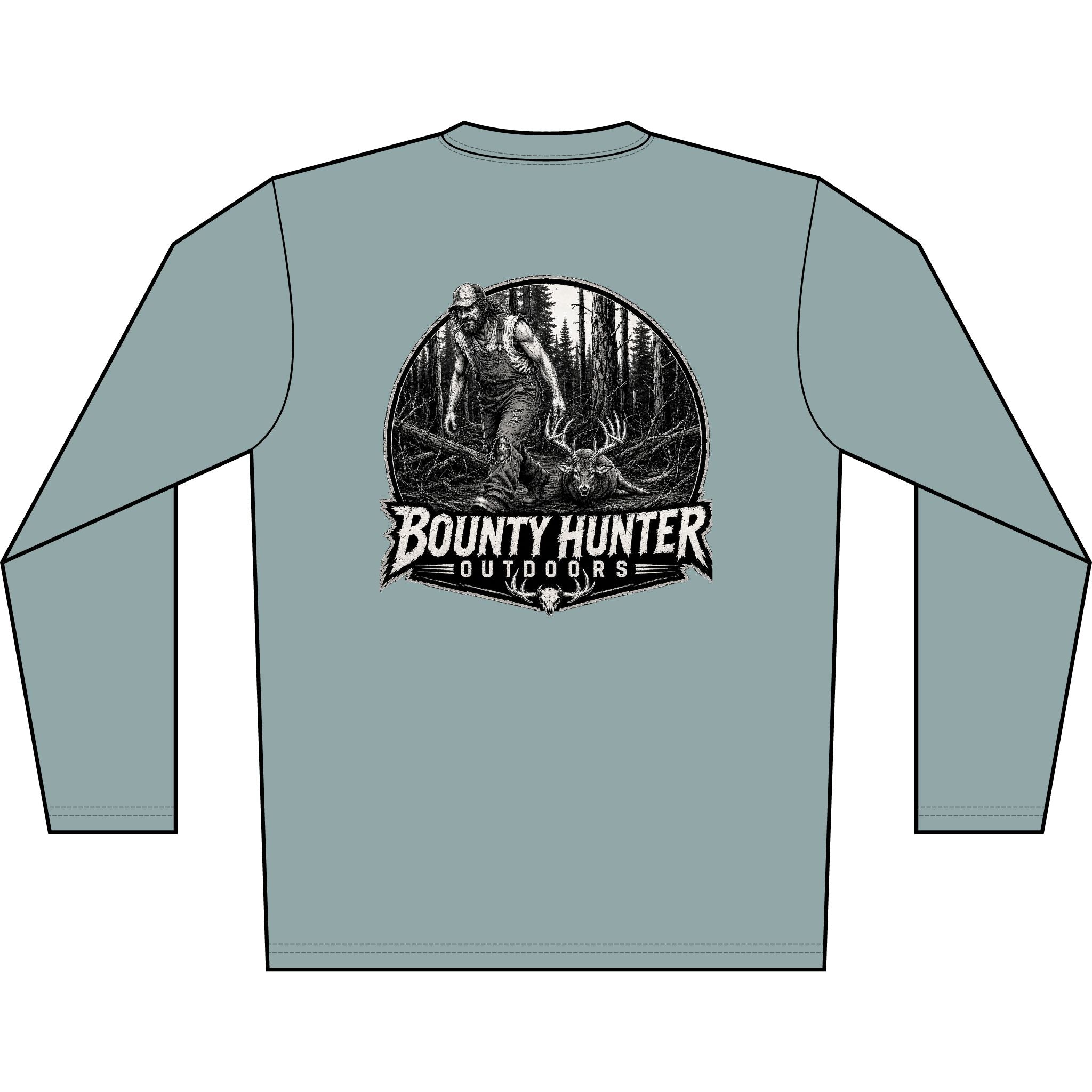 Bounty Hunter Outdoors Long Sleeve Shirt — Men’s Hunting Graphic Tee