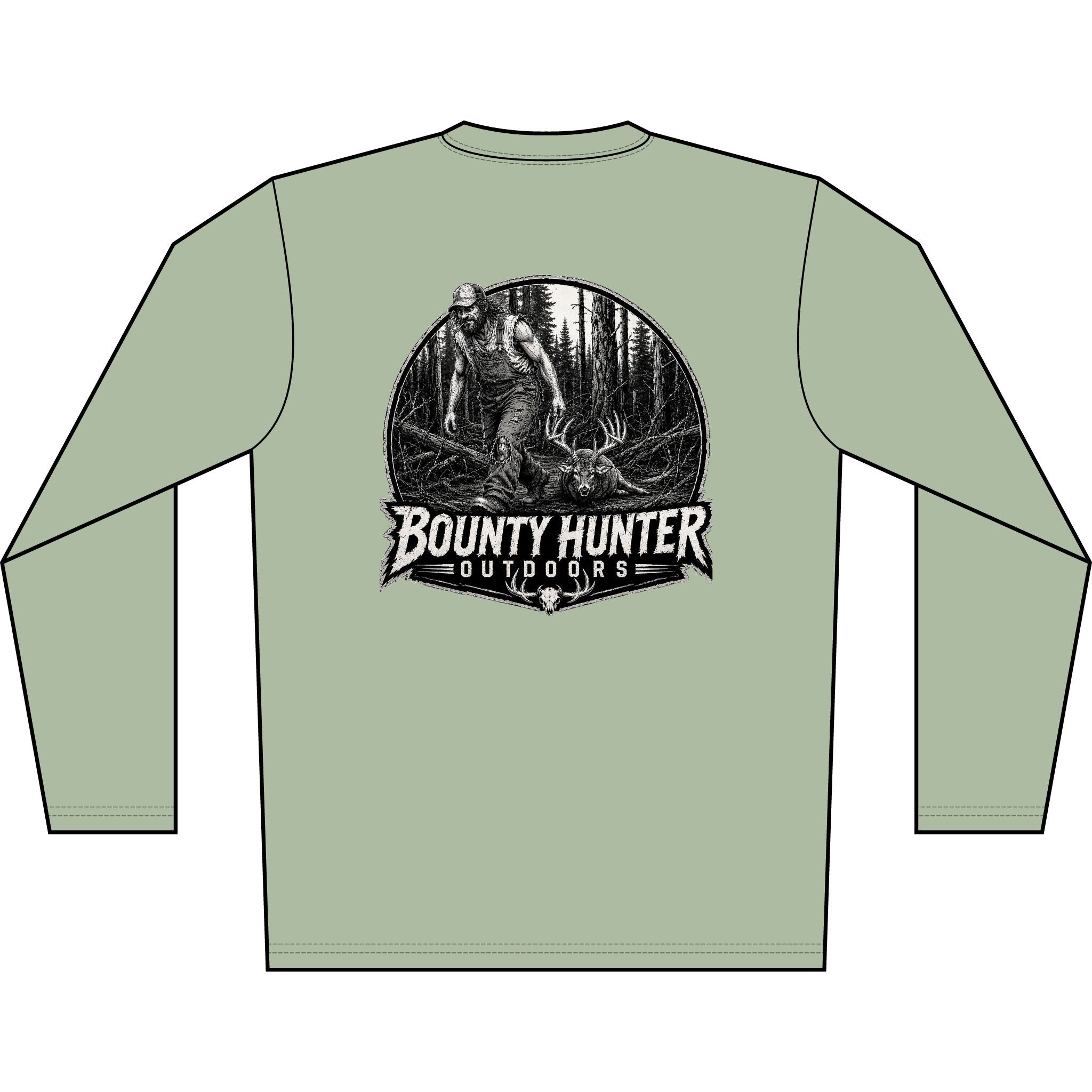 Bounty Hunter Outdoors Long Sleeve Shirt — Men’s Hunting Graphic Tee