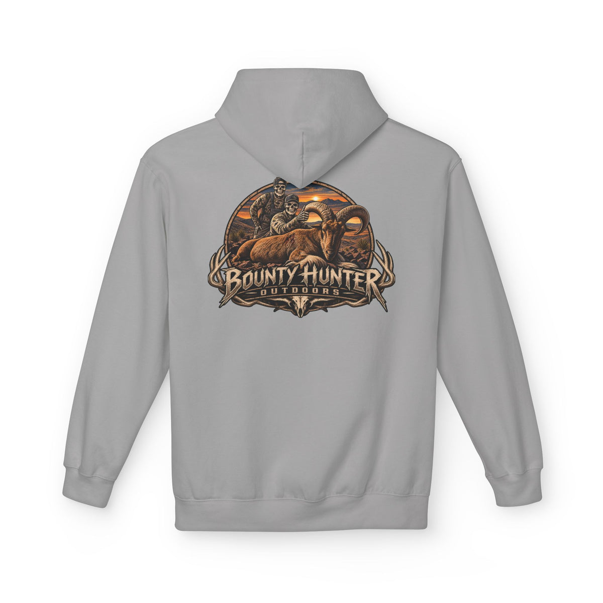 Bounty Hunter Logo Hoodie – Vintage Sci‑Fi Bounty Hunter Graphic Pullover