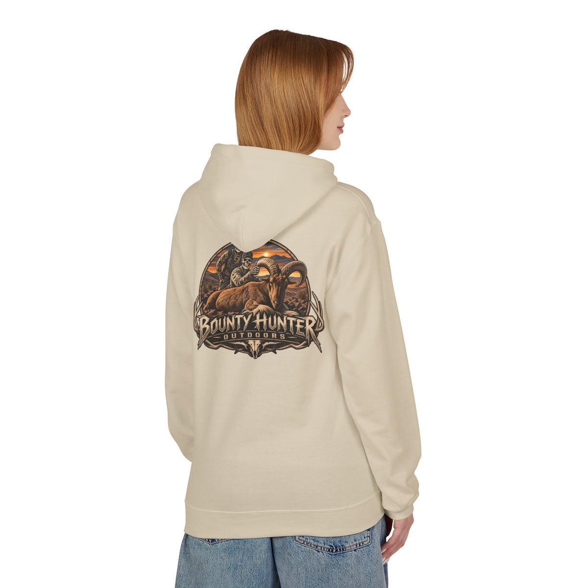 Bounty Hunter Logo Hoodie – Vintage Sci‑Fi Bounty Hunter Graphic Pullover