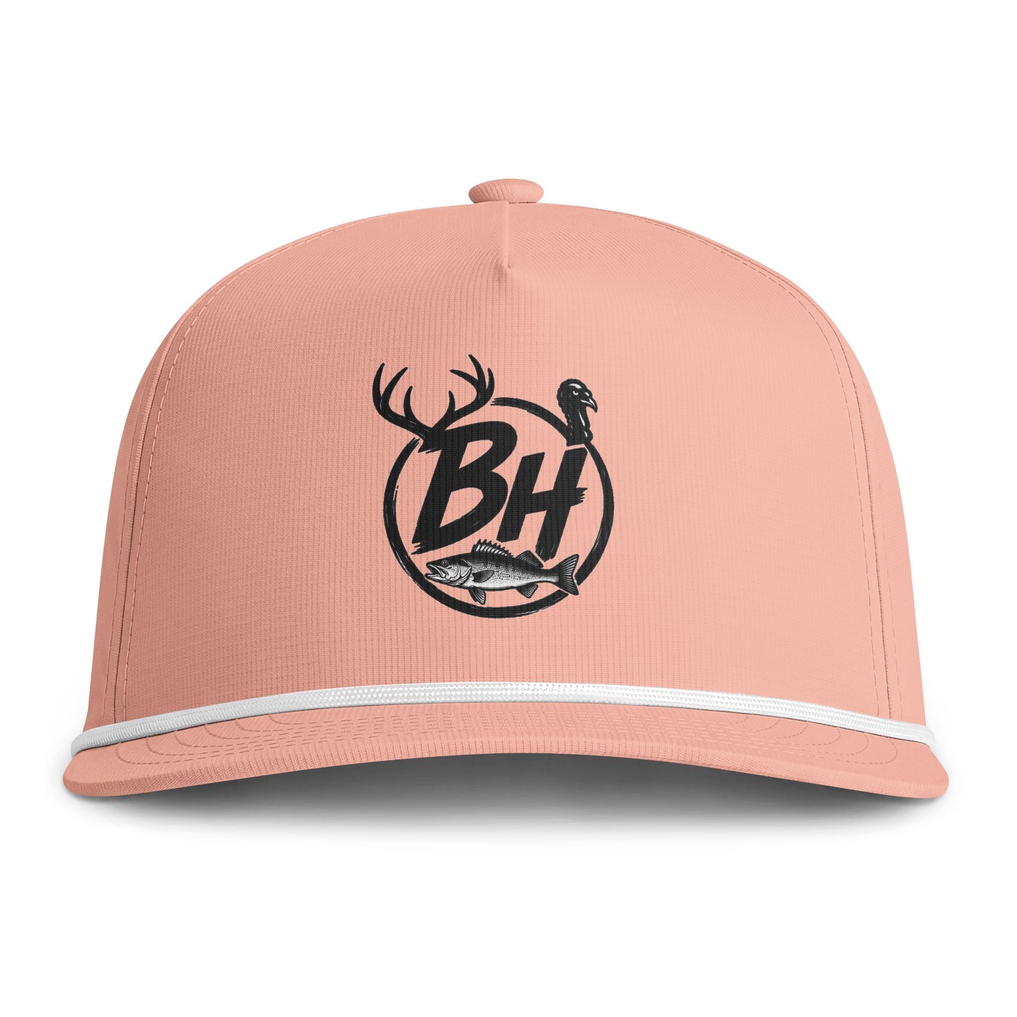 Sunwashed Rope Cap — BH Outdoor Logo Fishing & Hunting Trucker Hat