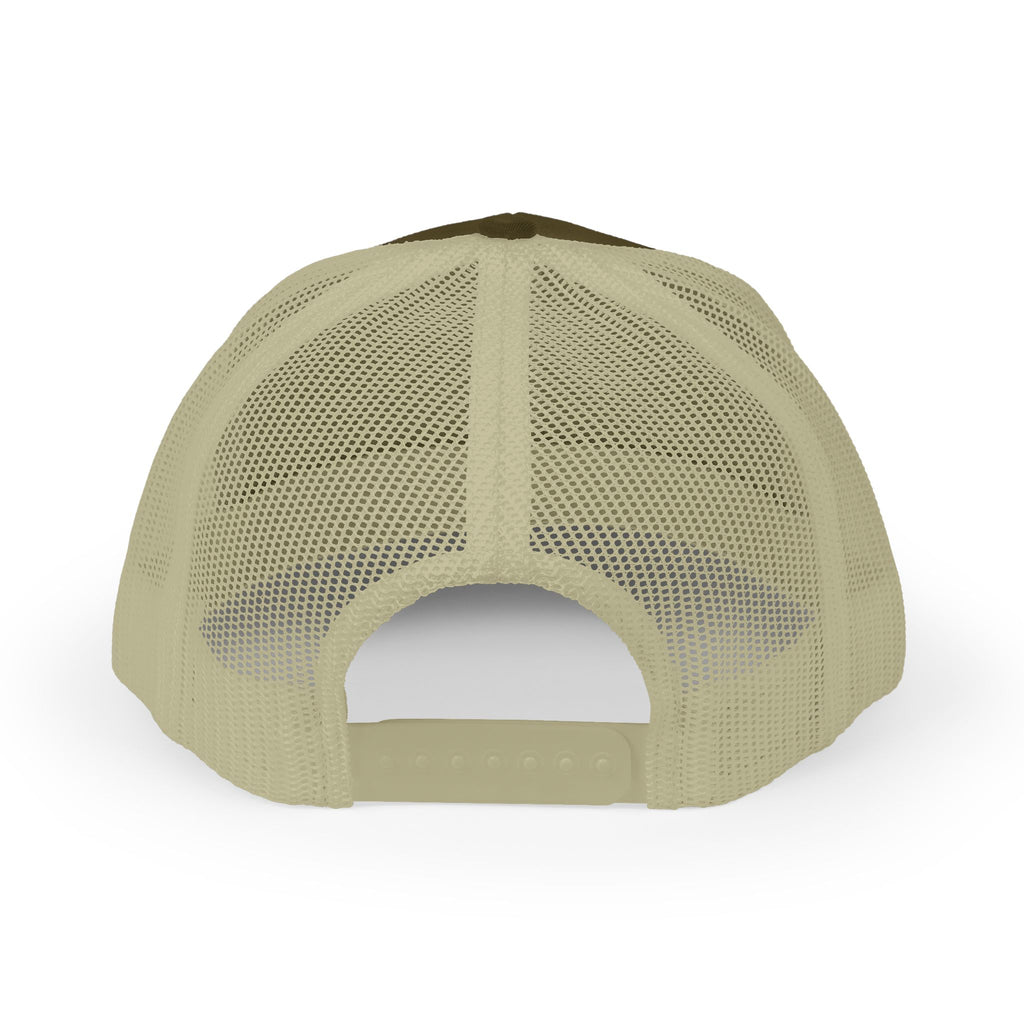 BH Deer Logo Trucker Cap — Embroidered Snapback Hat for Outdoorsmen