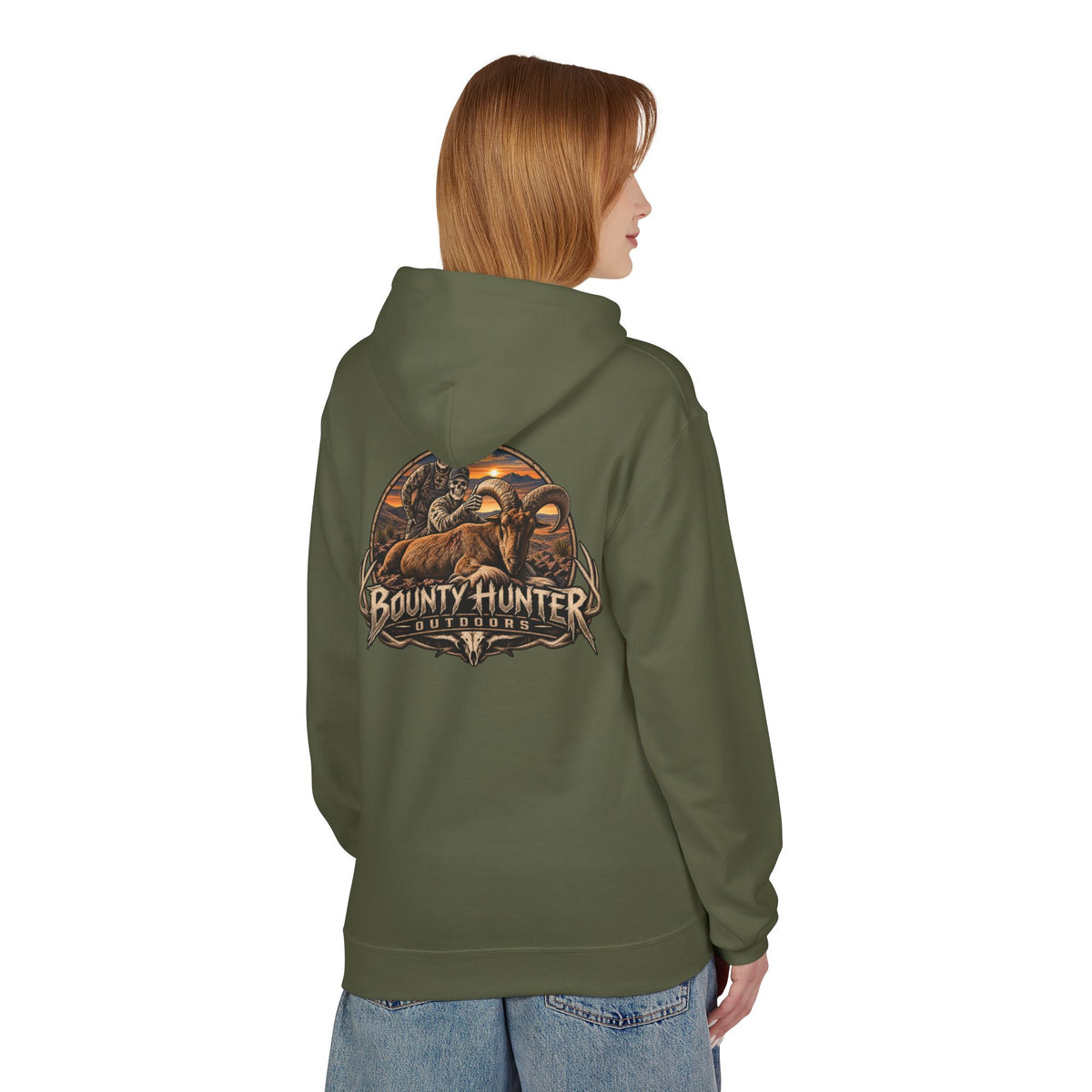 Bounty Hunter Logo Hoodie – Vintage Sci‑Fi Bounty Hunter Graphic Pullover