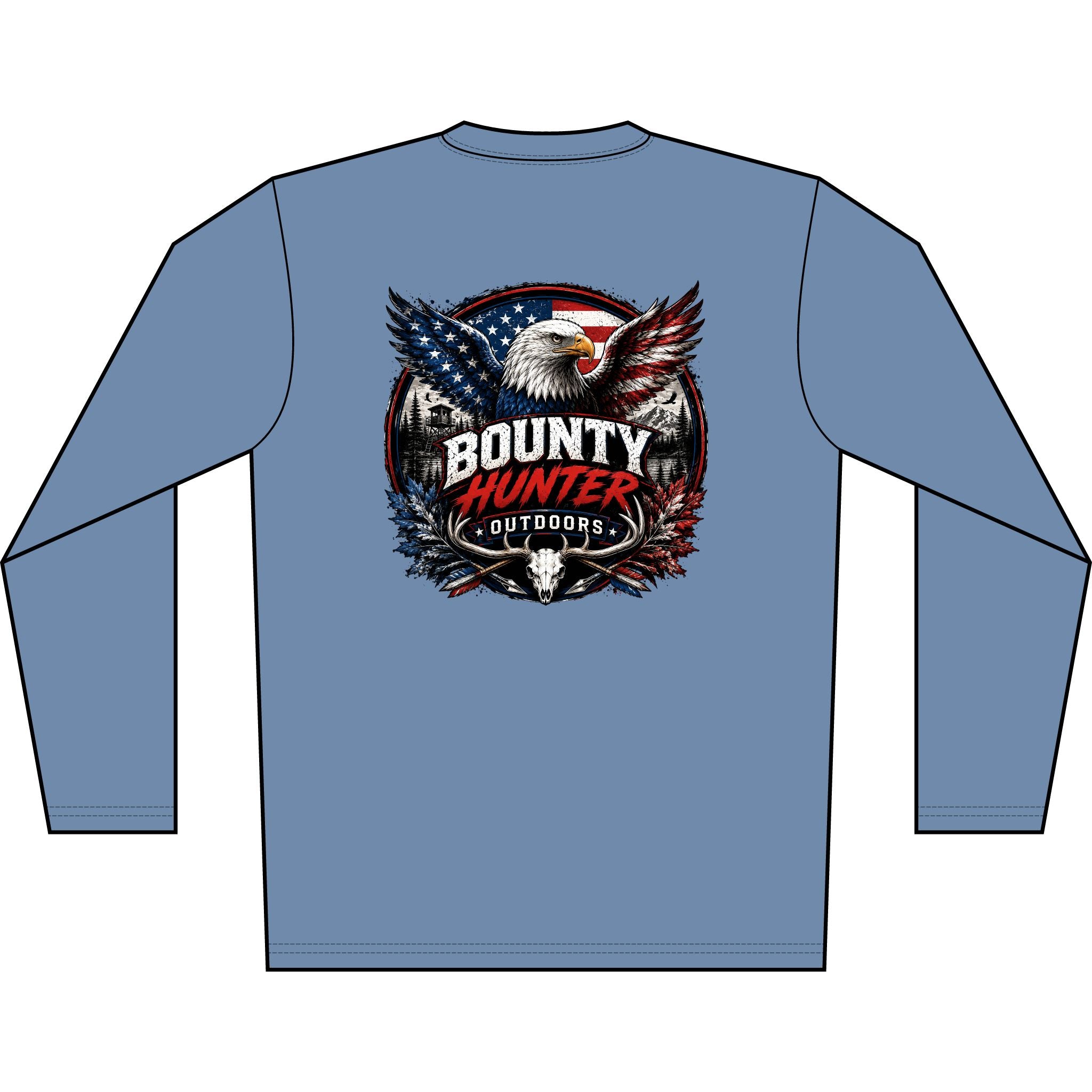 Bounty Hunter Outdoors Patriotic Eagle Long Sleeve Shirt