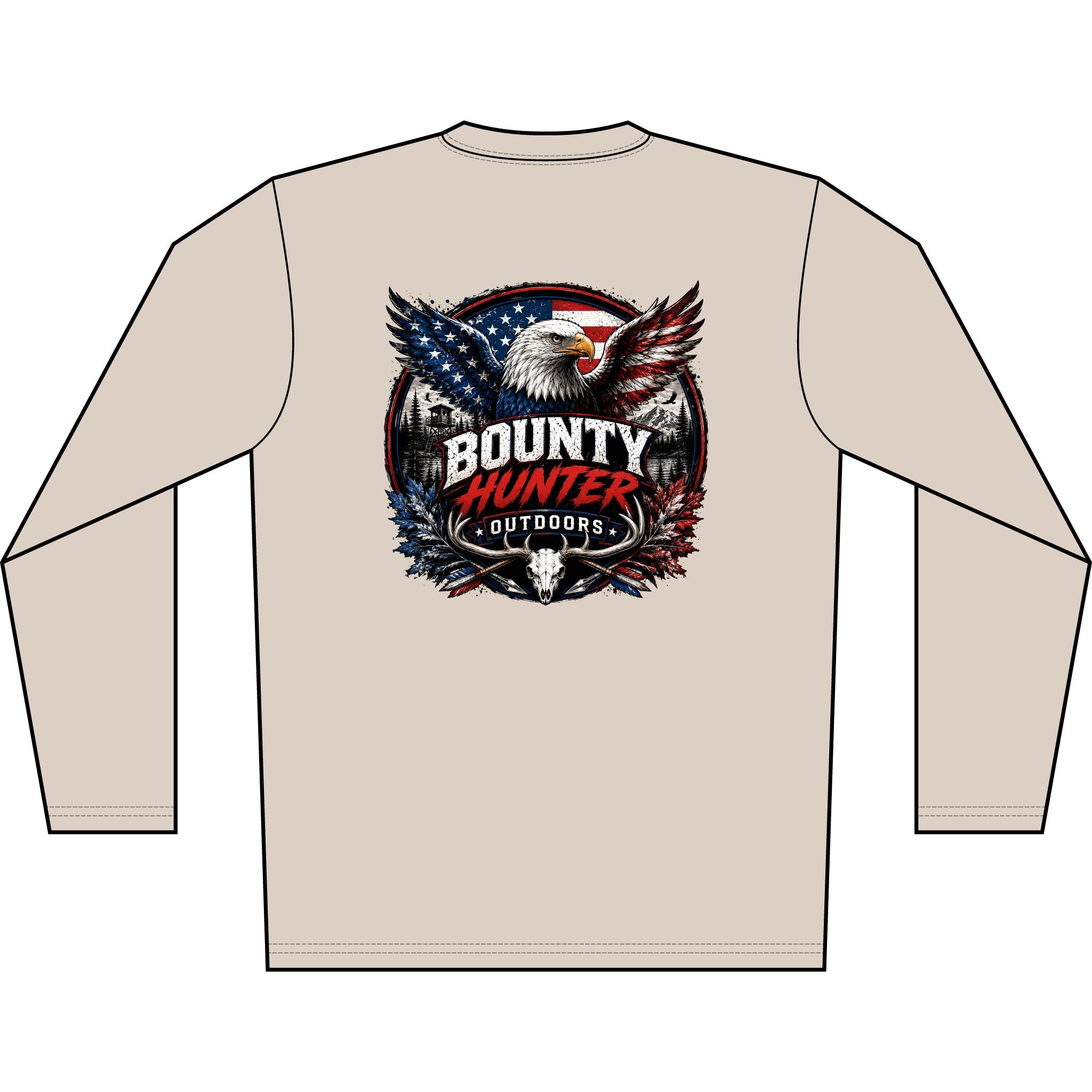 Bounty Hunter Outdoors Patriotic Eagle Long Sleeve Shirt