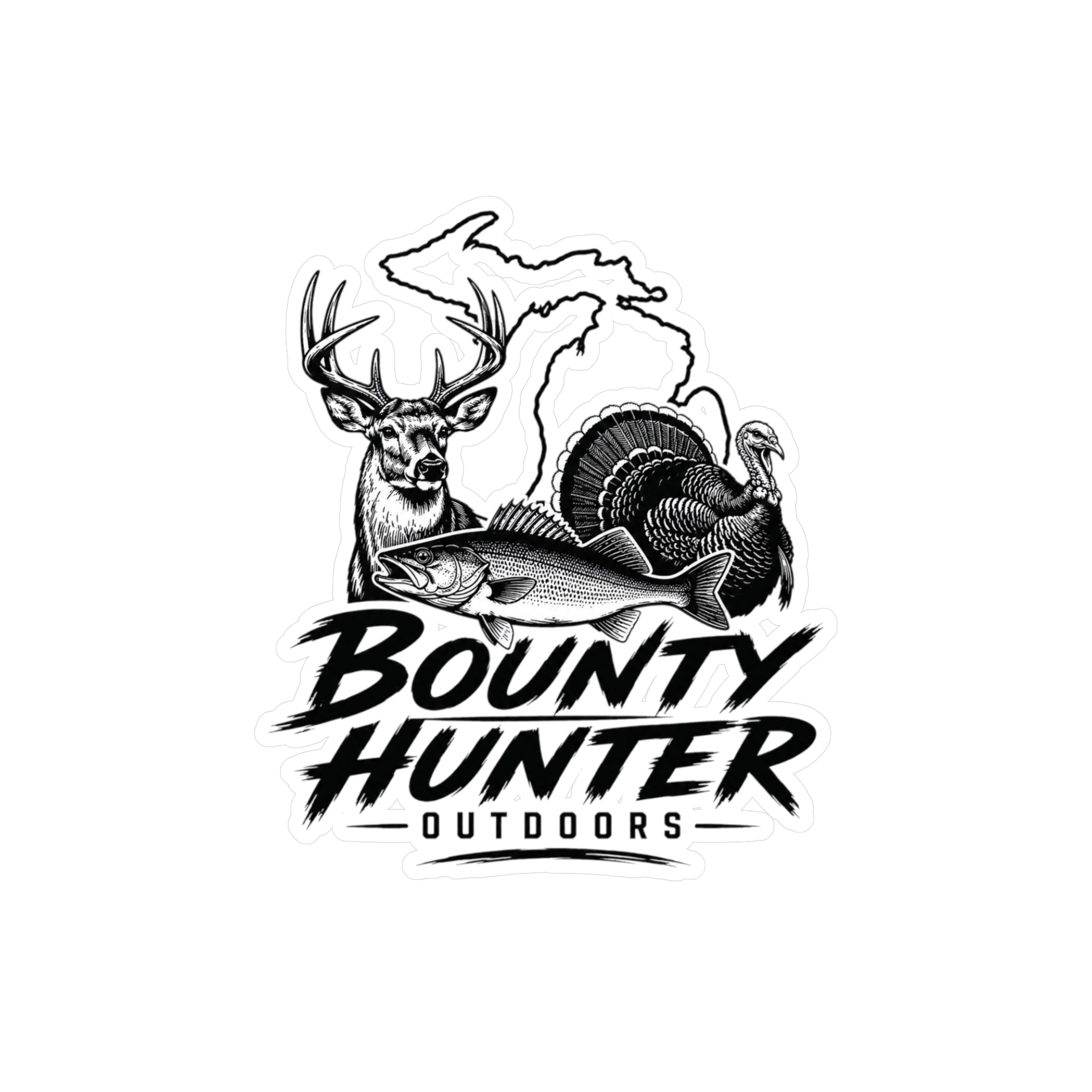 Bounty Hunter Outdoors Sticker — Hunting, Fishing & Turkey Decal (Kiss-Cut Vinyl)