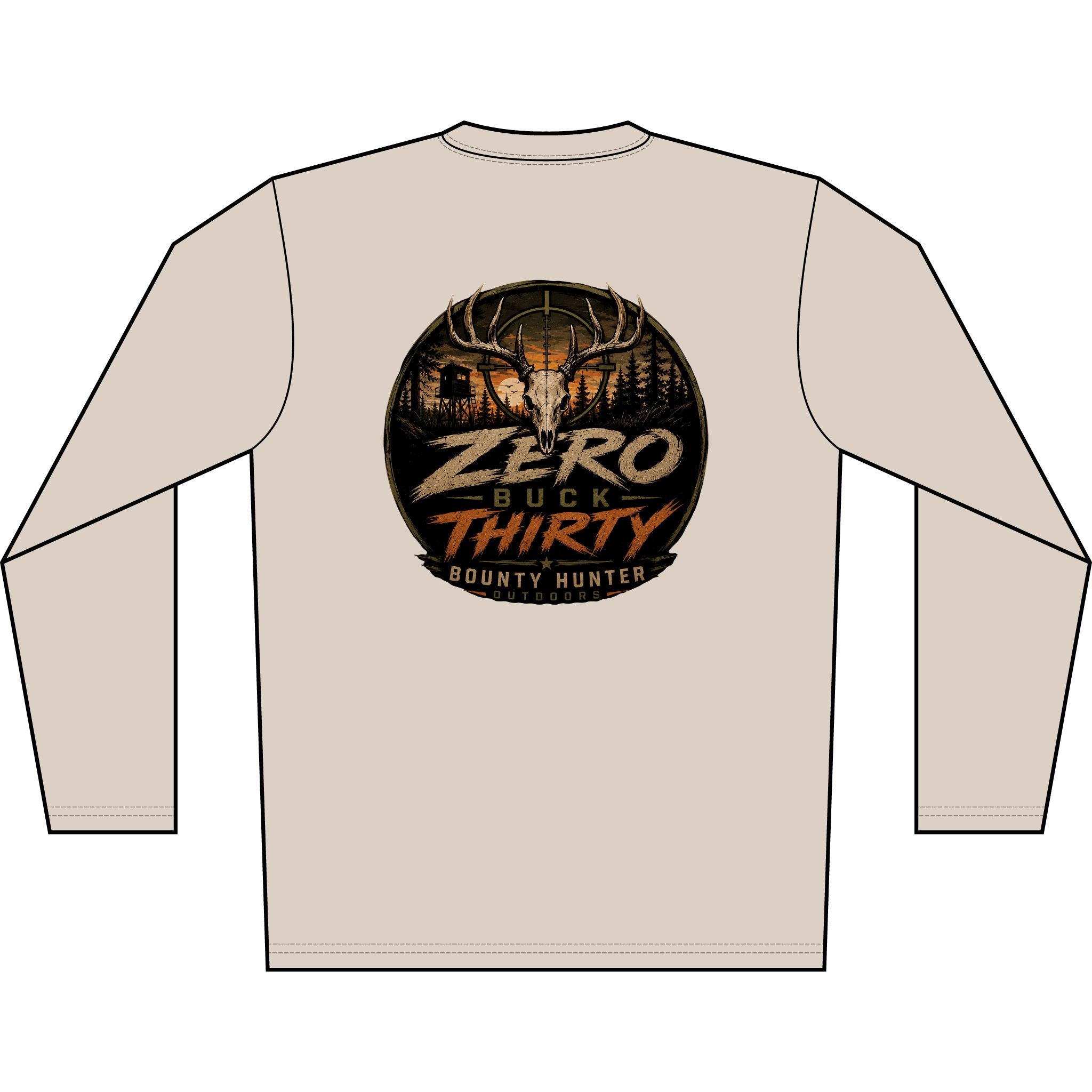 Solar Long Sleeve Shirt — "Zero Buck Thirty" Hunting Graphic