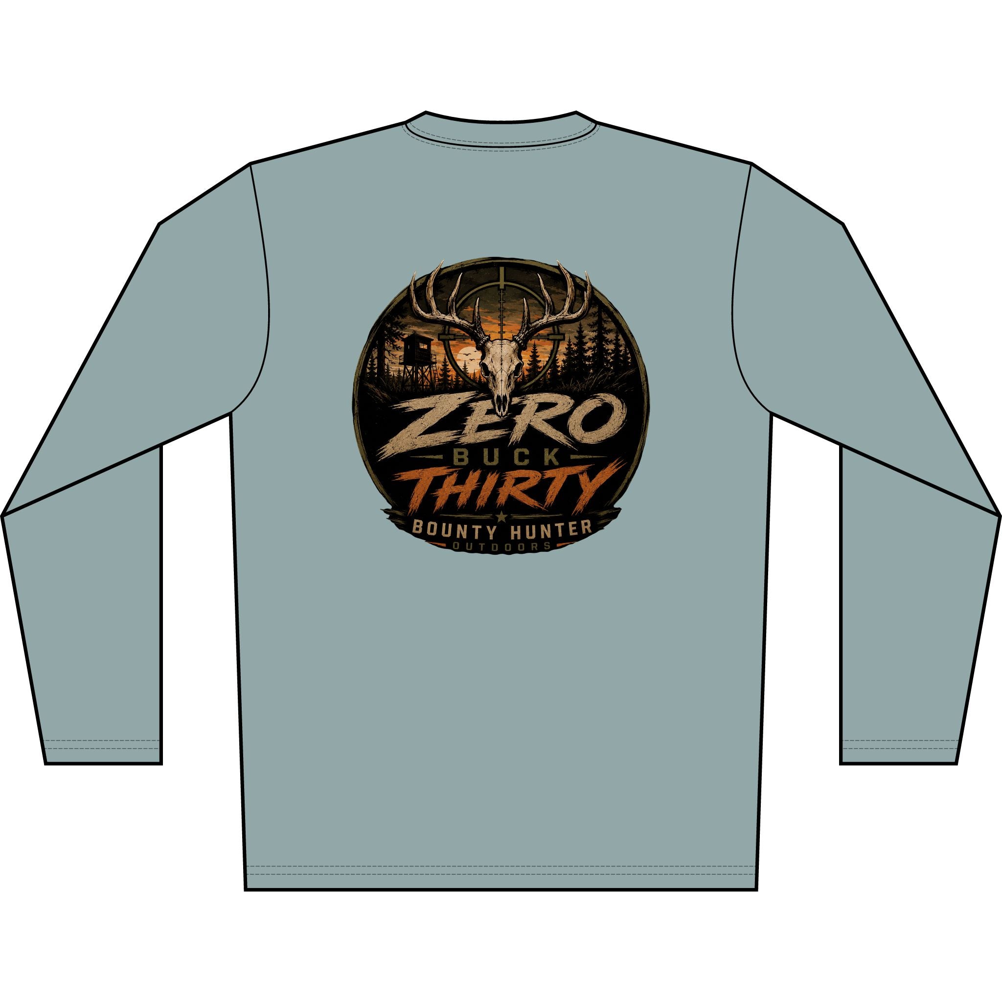 Solar Long Sleeve Shirt — "Zero Buck Thirty" Hunting Graphic