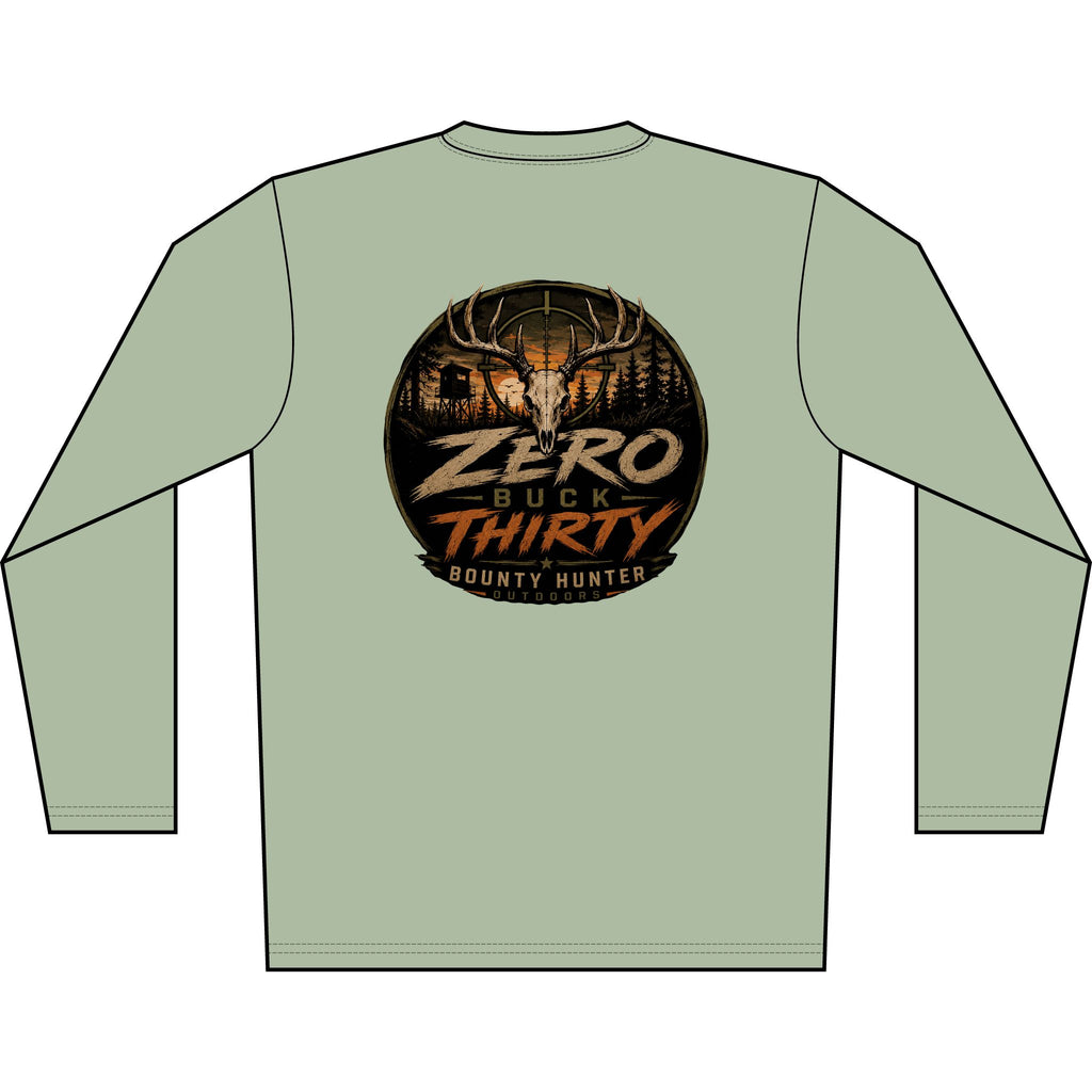 Solar Long Sleeve Shirt — "Zero Buck Thirty" Hunting Graphic