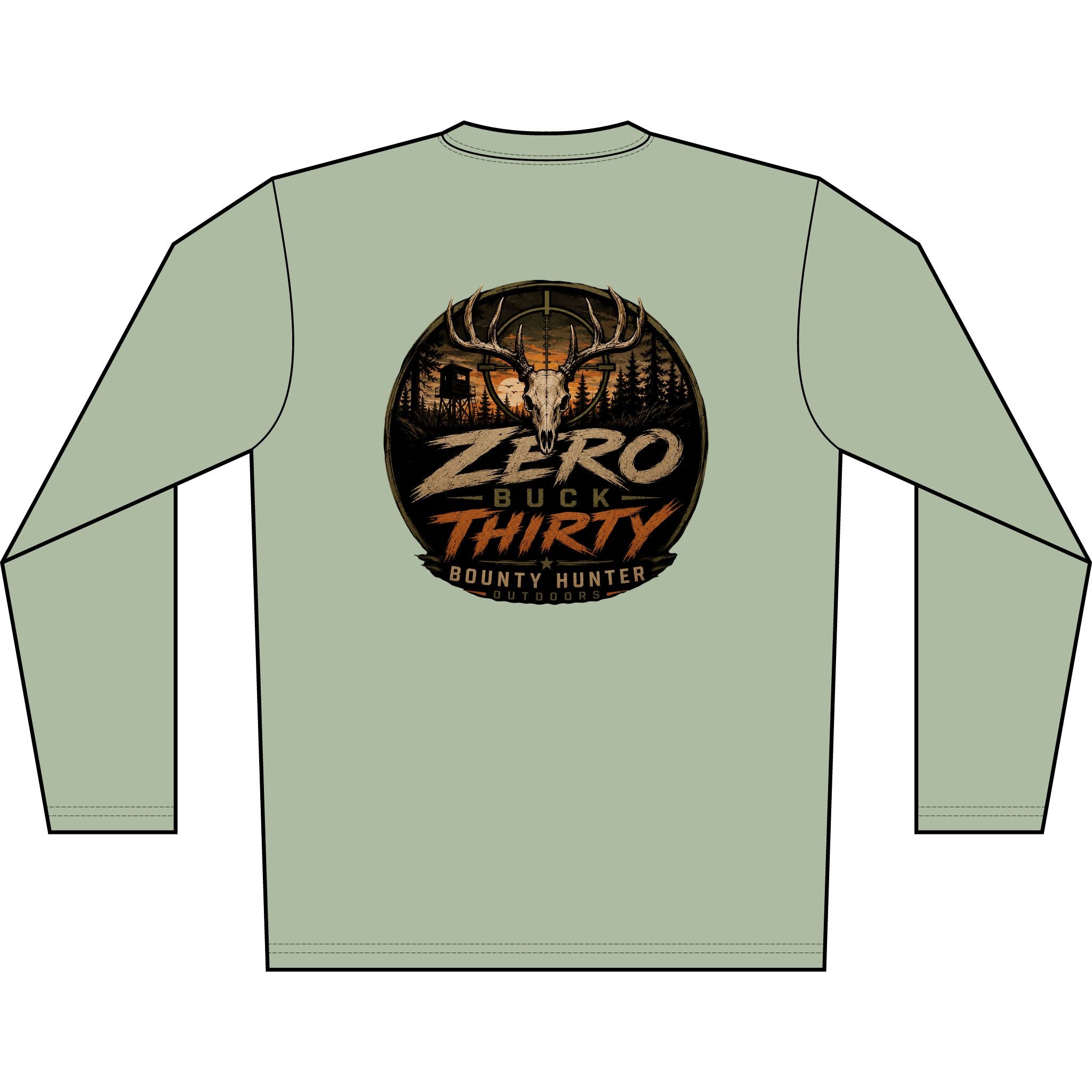 Solar Long Sleeve Shirt — "Zero Buck Thirty" Hunting Graphic