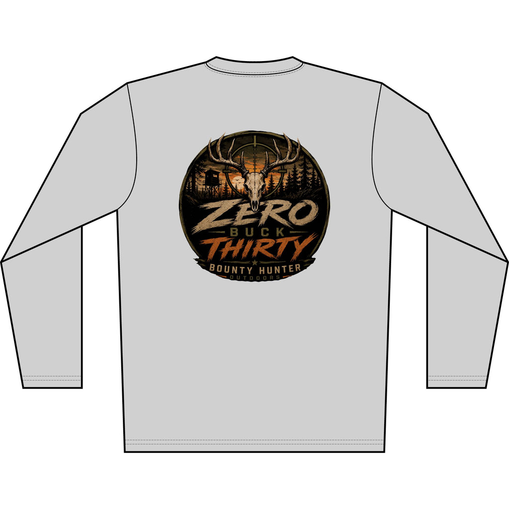 Solar Long Sleeve Shirt — "Zero Buck Thirty" Hunting Graphic