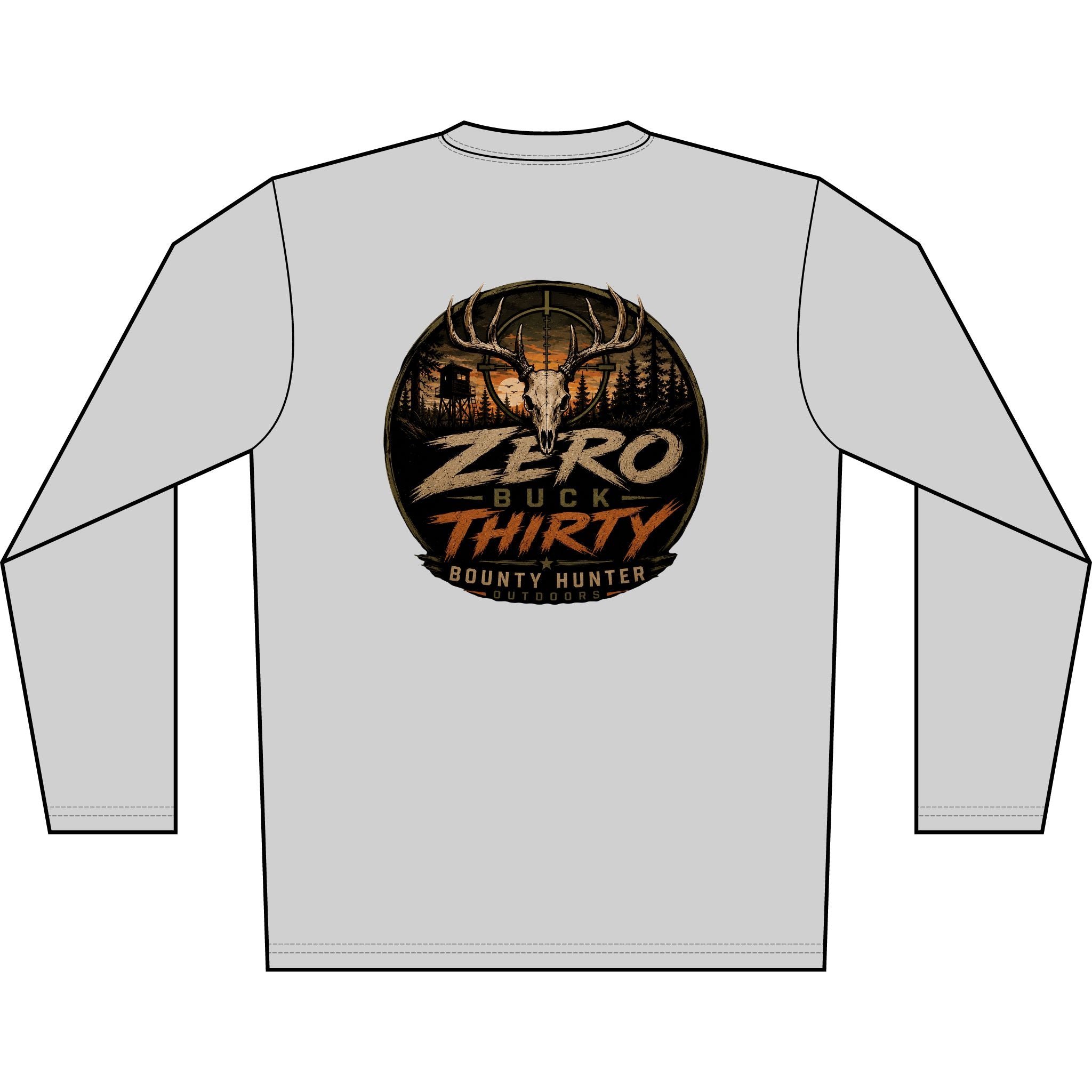 Solar Long Sleeve Shirt — "Zero Buck Thirty" Hunting Graphic
