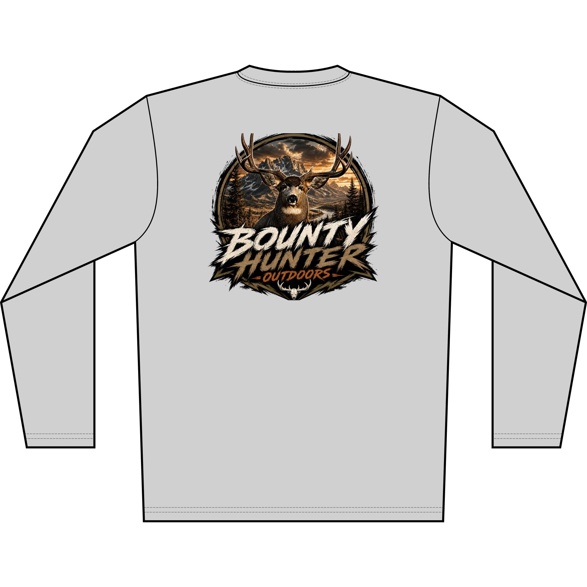 Bounty Hunter Outdoors Men's Long Sleeve Shirt – Deer Hunting Graphic