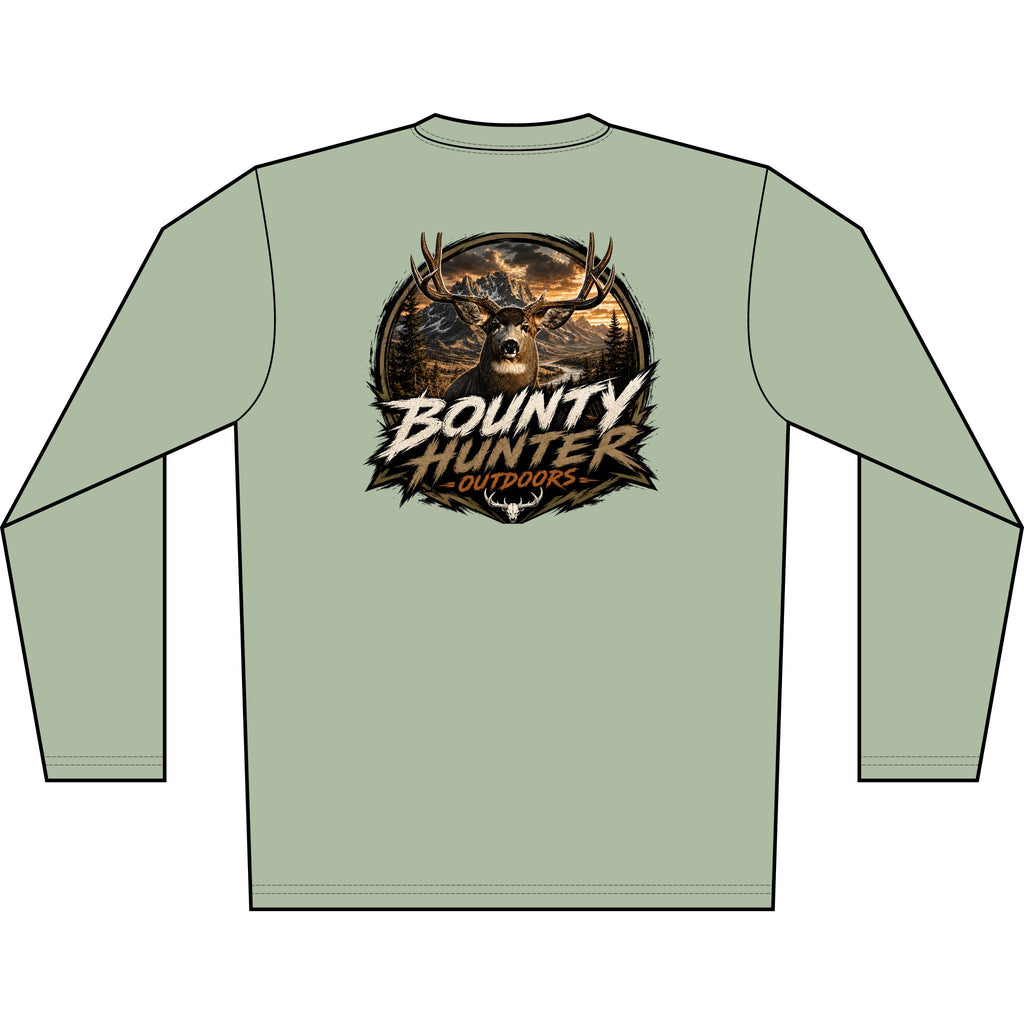 Bounty Hunter Outdoors Men's Long Sleeve Shirt – Deer Hunting Graphic