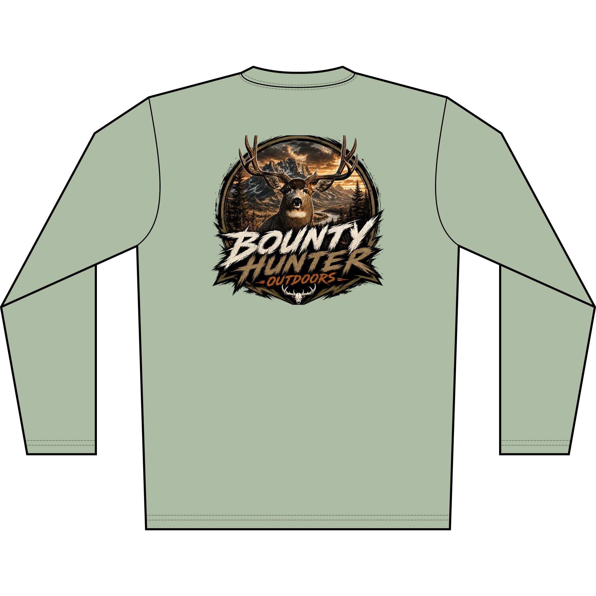 Bounty Hunter Outdoors Men's Long Sleeve Shirt – Deer Hunting Graphic