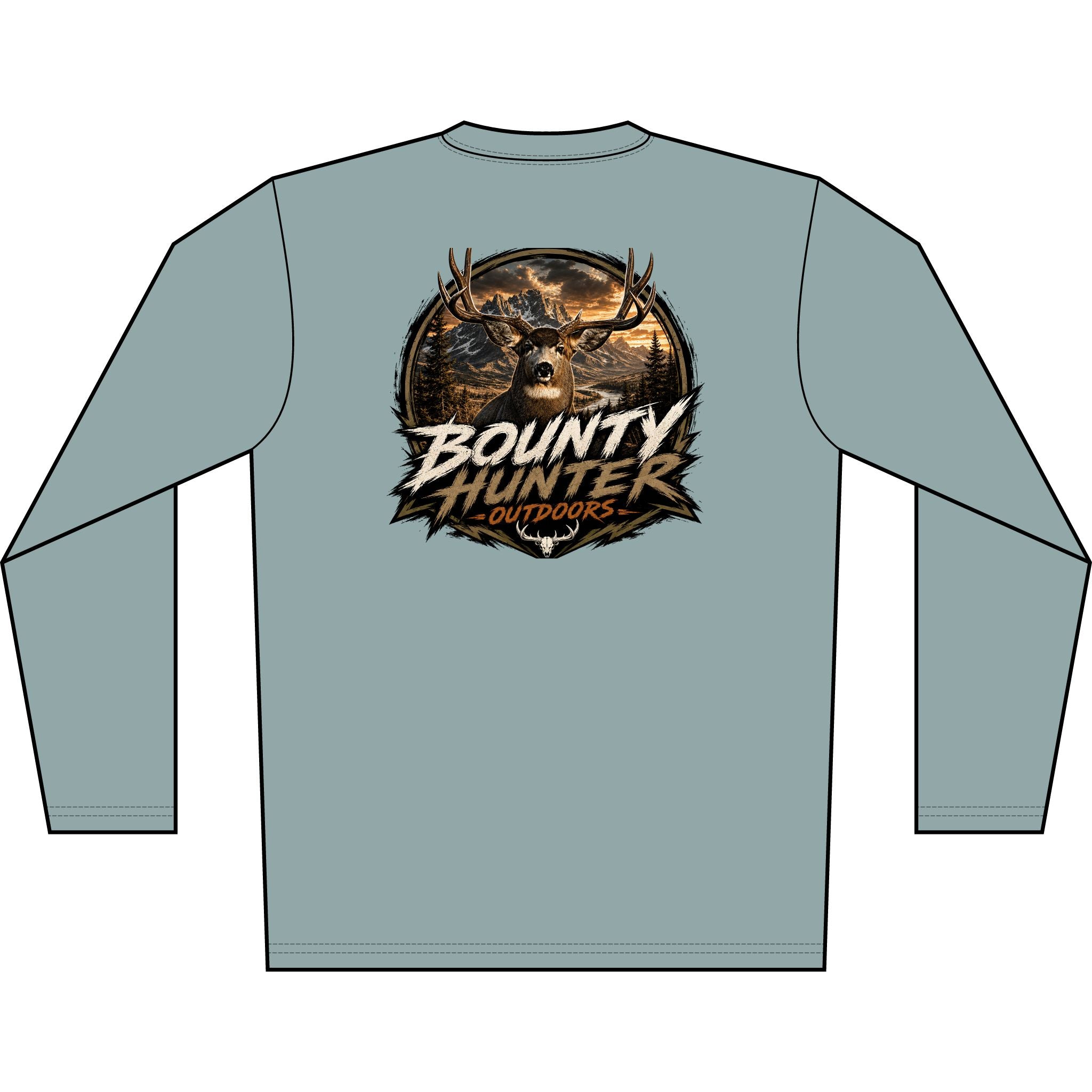 Bounty Hunter Outdoors Men's Long Sleeve Shirt – Deer Hunting Graphic