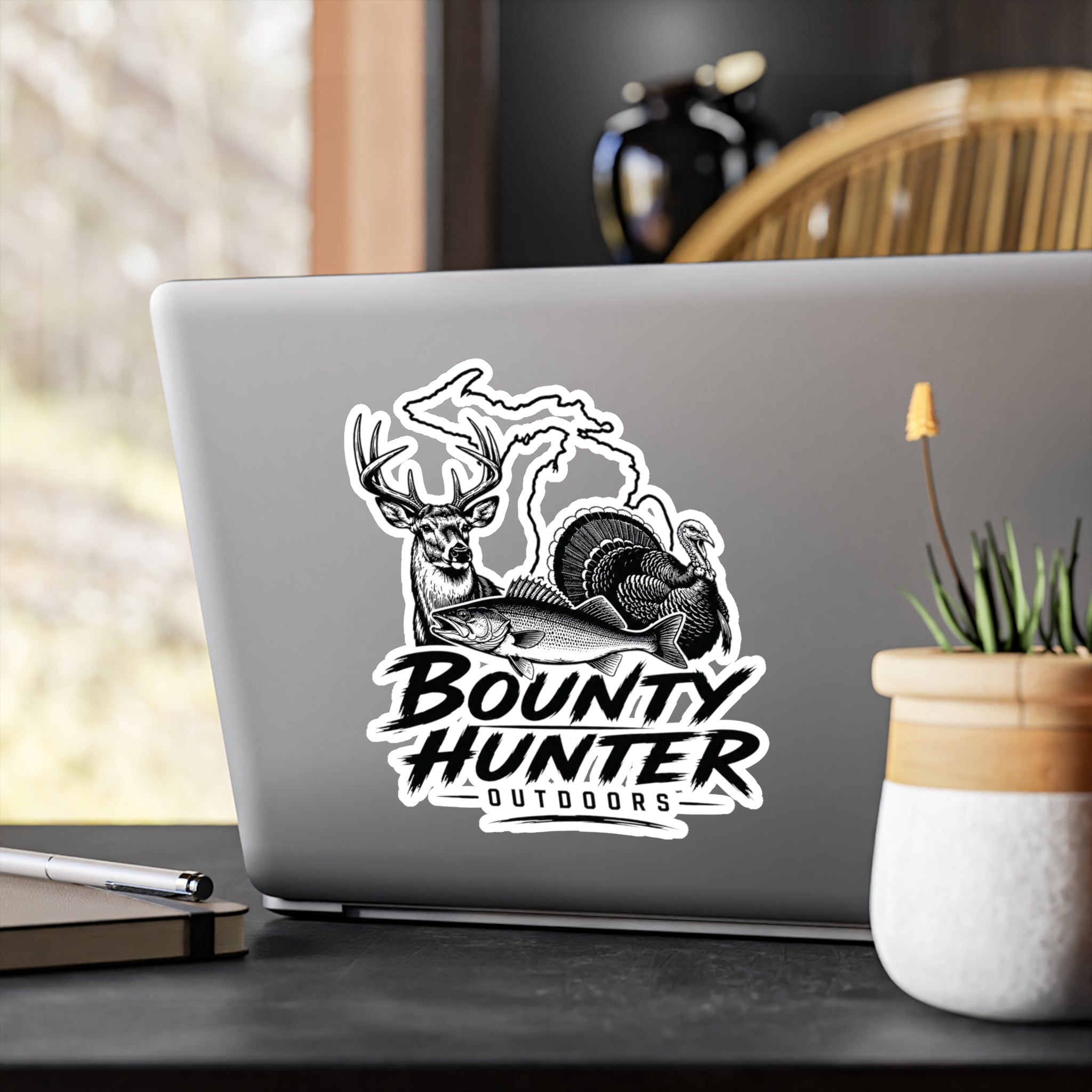 Bounty Hunter Outdoors Sticker — Hunting, Fishing & Turkey Decal (Kiss-Cut Vinyl)