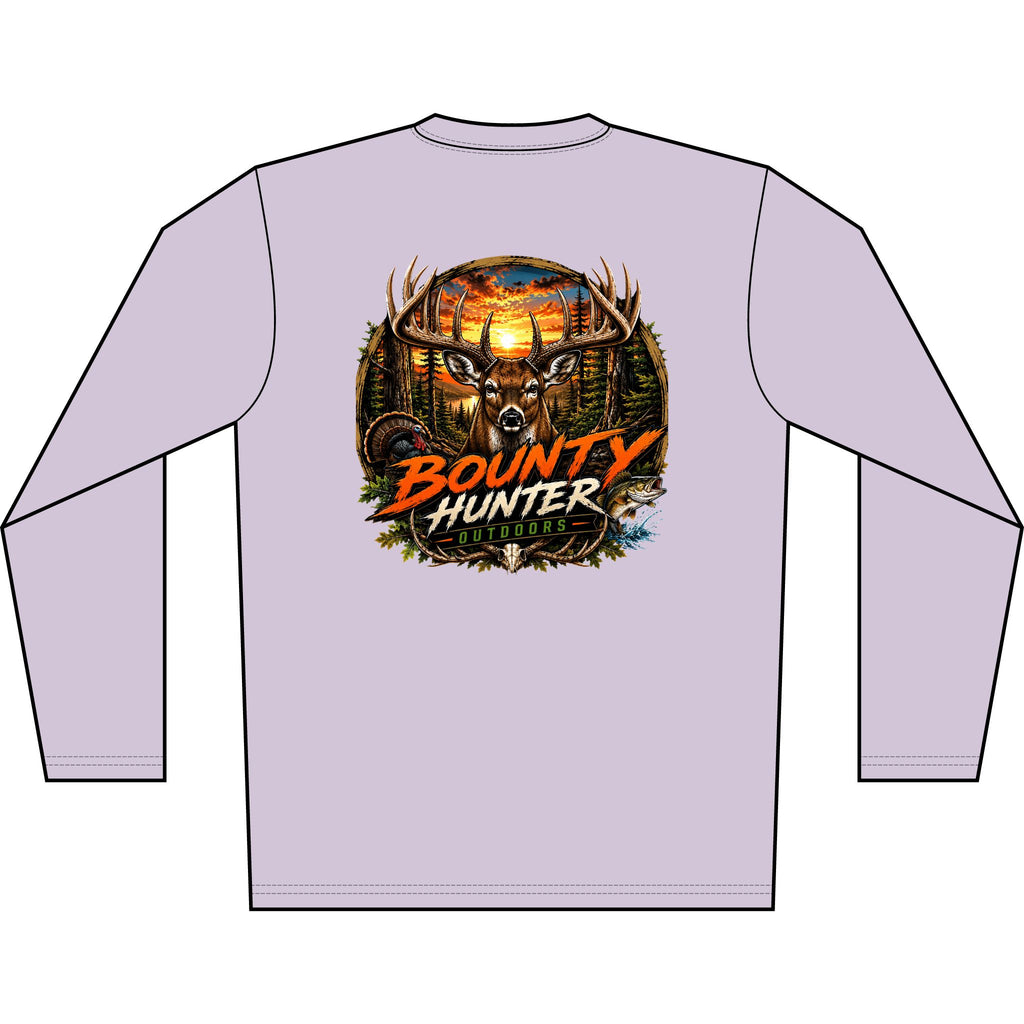 Long Sleeve Shirt - Bounty Hunter Deer Sunset Graphic