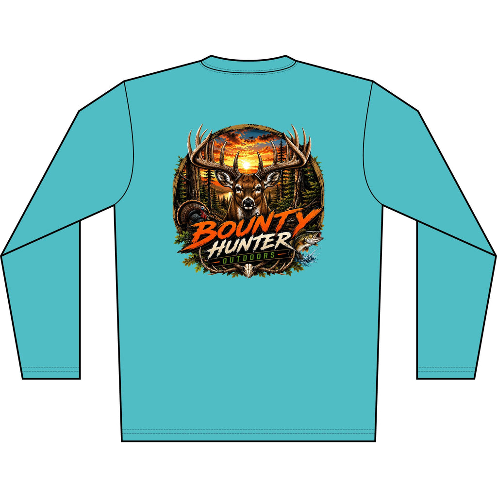 Long Sleeve Shirt - Bounty Hunter Deer Sunset Graphic