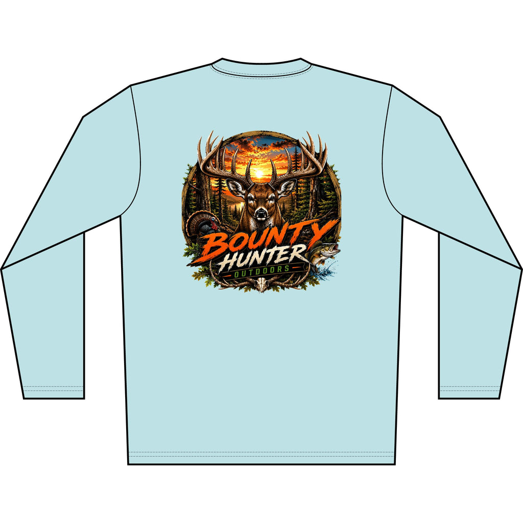 Long Sleeve Shirt - Bounty Hunter Deer Sunset Graphic