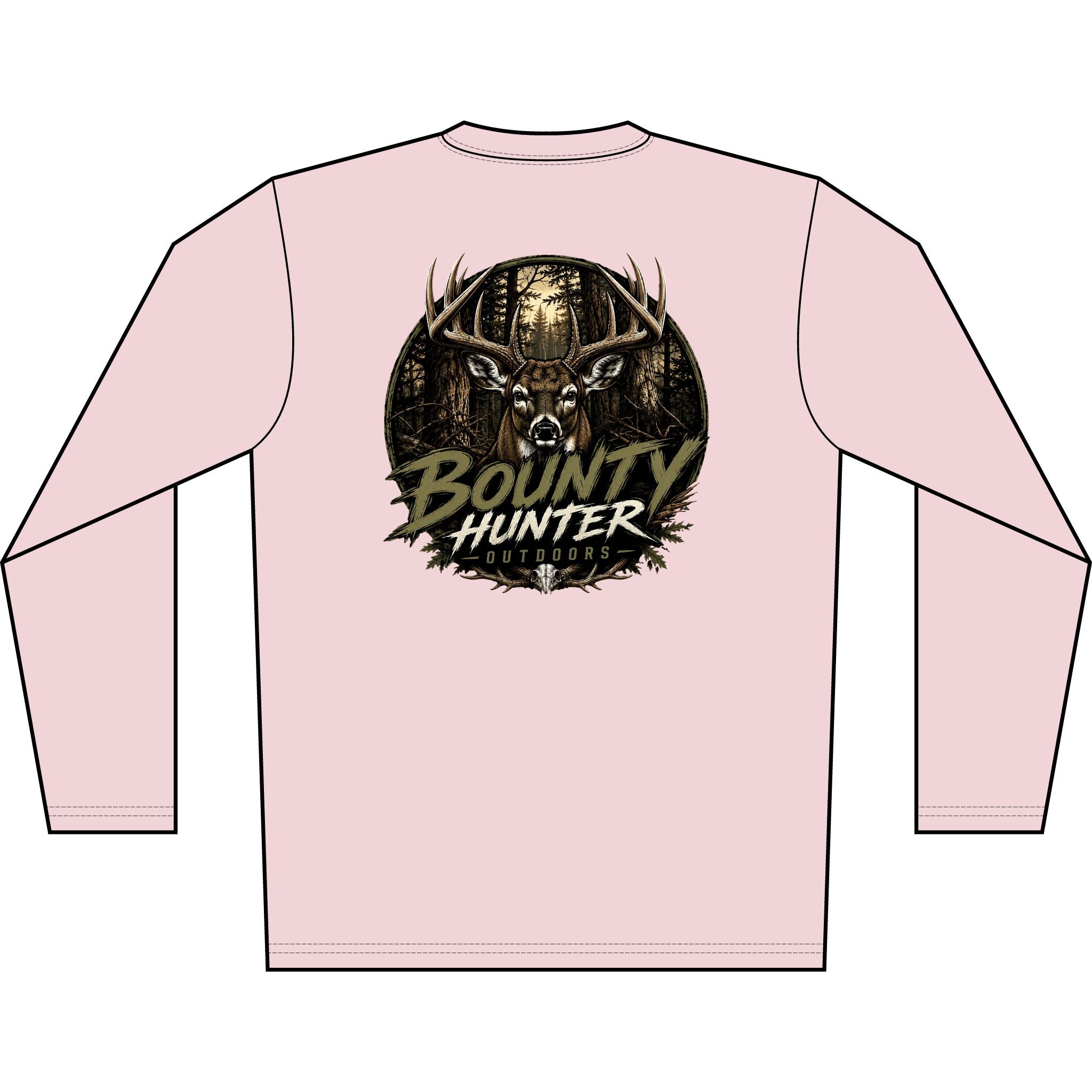 Bounty Hunter Deer Graphic Long Sleeve Shirt