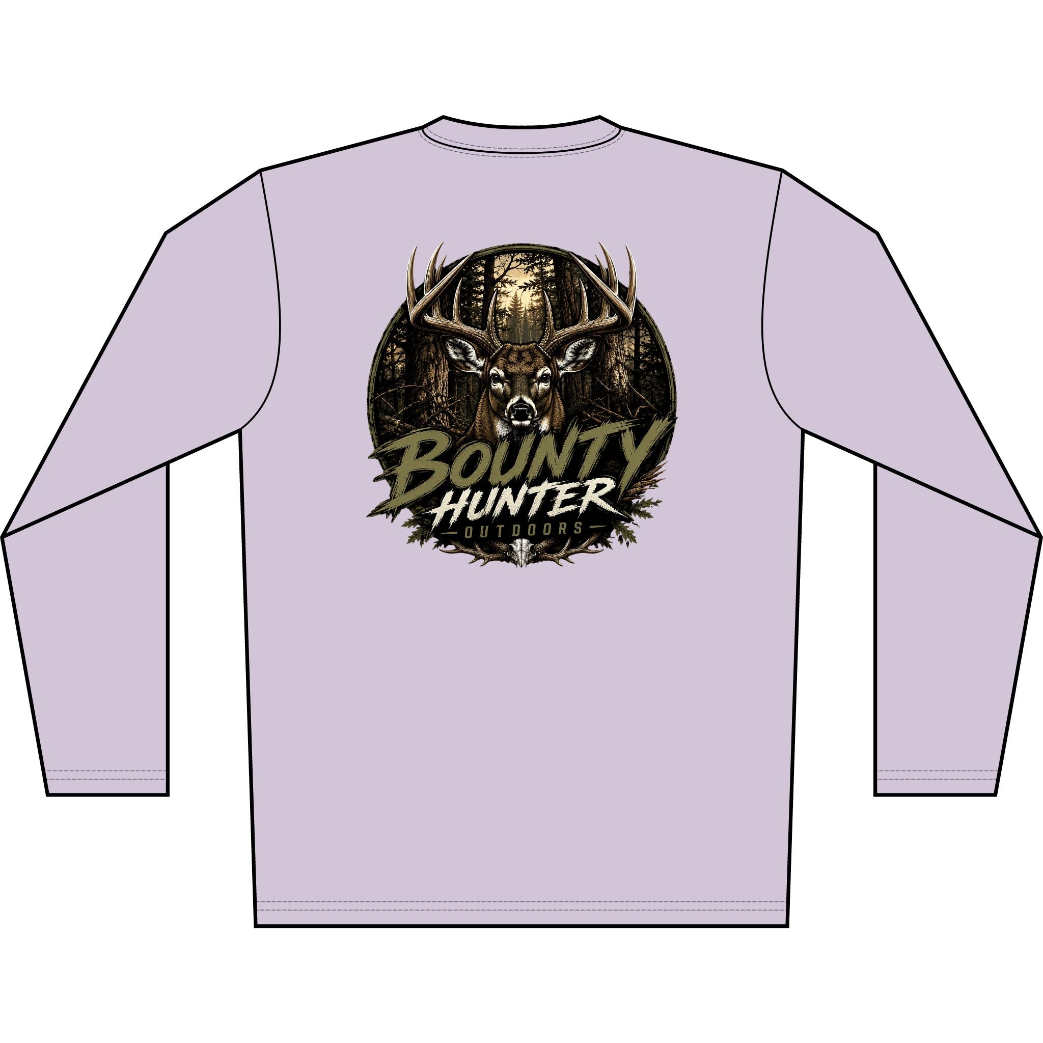 Bounty Hunter Deer Graphic Long Sleeve Shirt