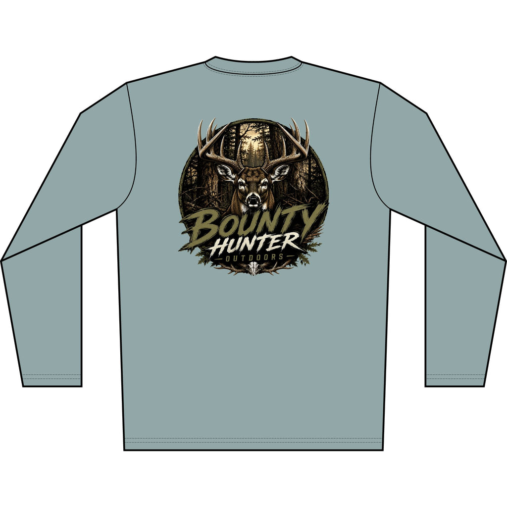 Bounty Hunter Deer Graphic Long Sleeve Shirt