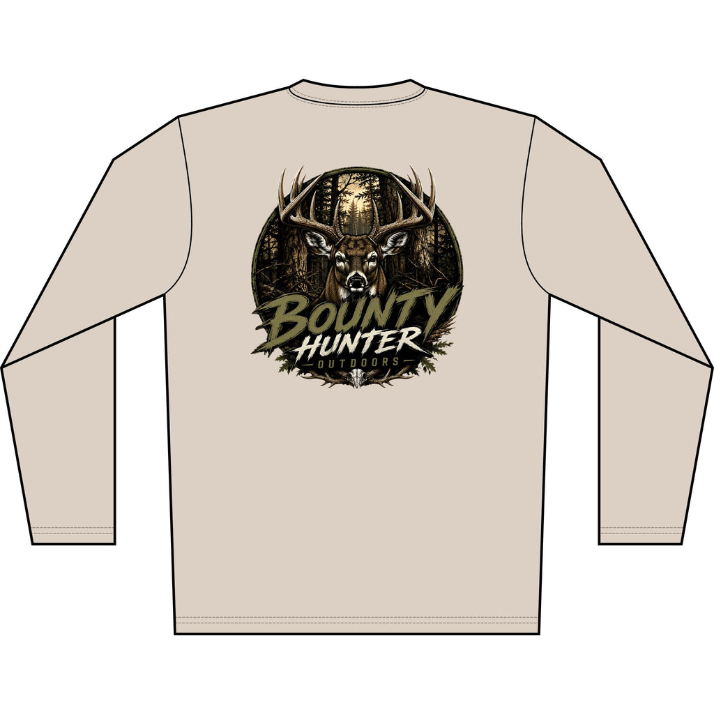 Bounty Hunter Deer Graphic Long Sleeve Shirt