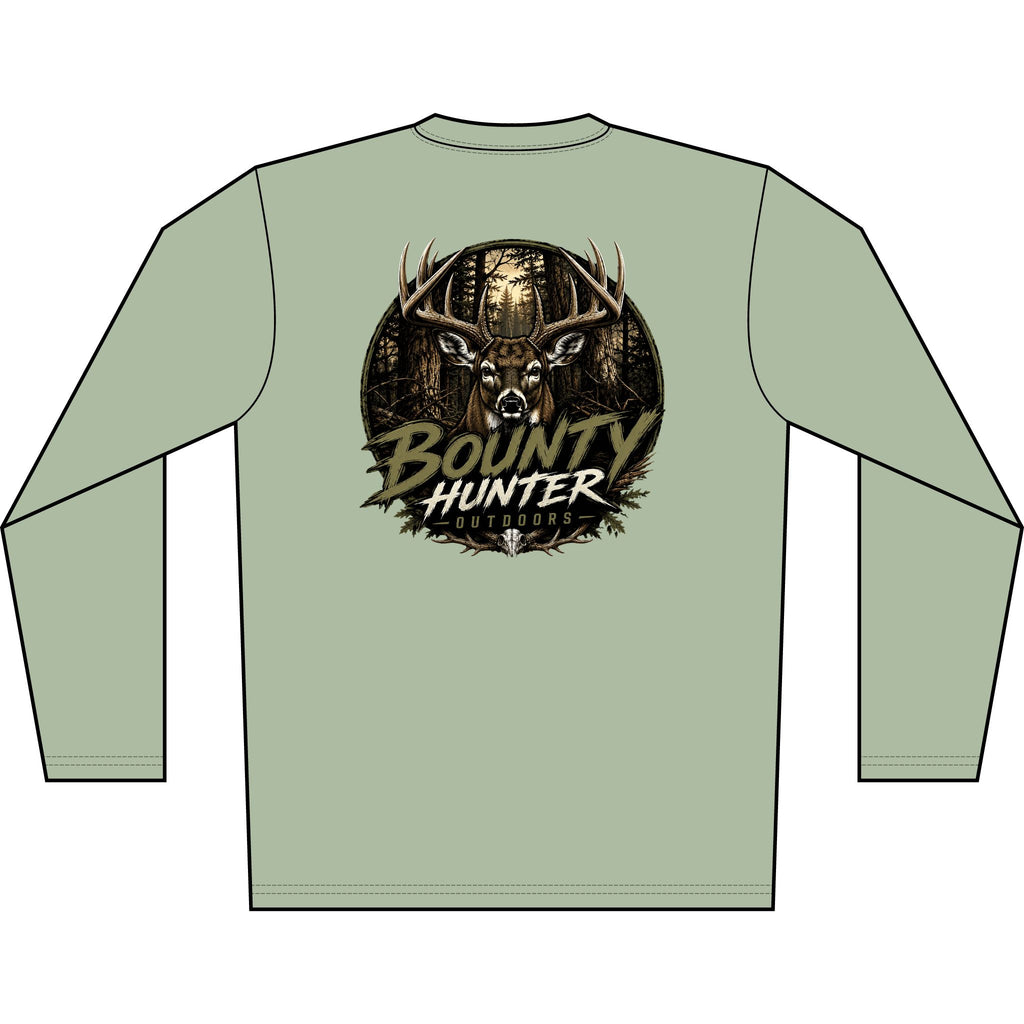 Bounty Hunter Deer Graphic Long Sleeve Shirt