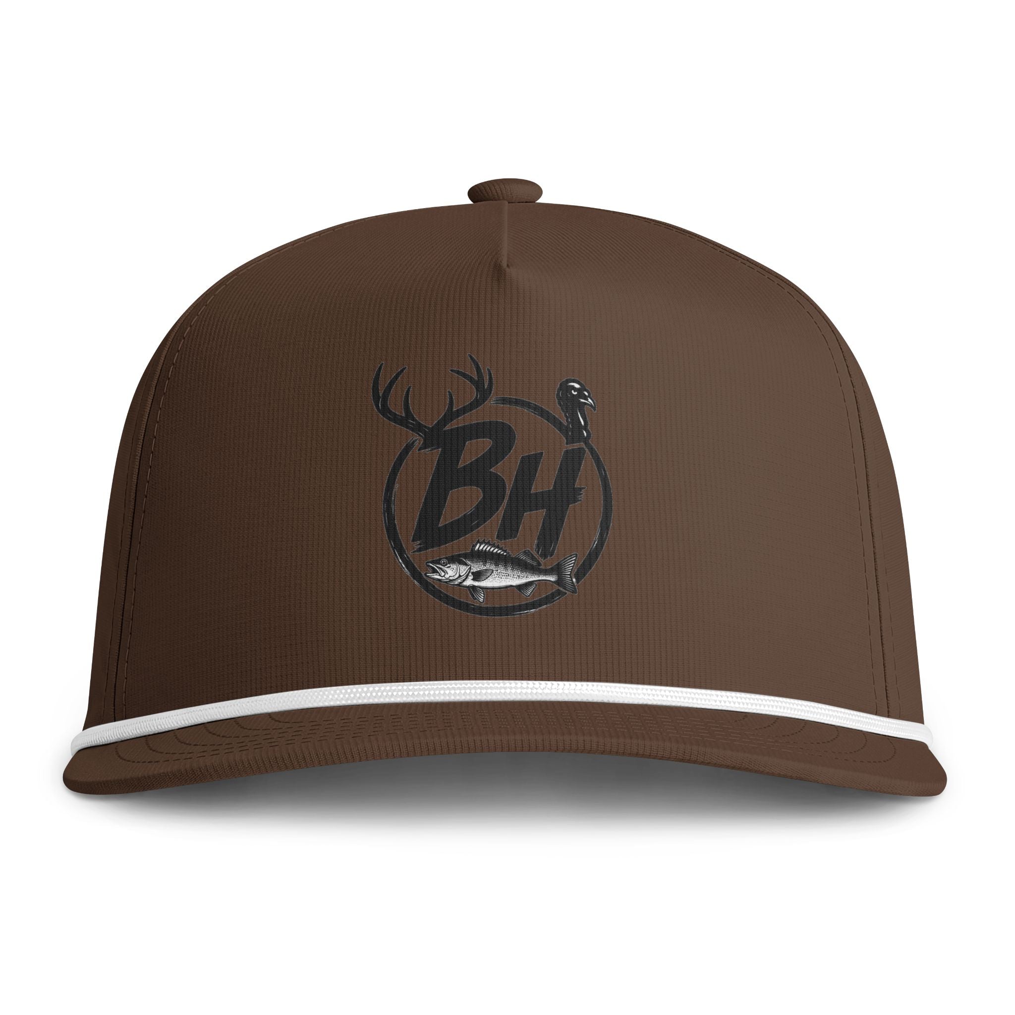 Sunwashed Rope Cap — BH Outdoor Logo Fishing & Hunting Trucker Hat