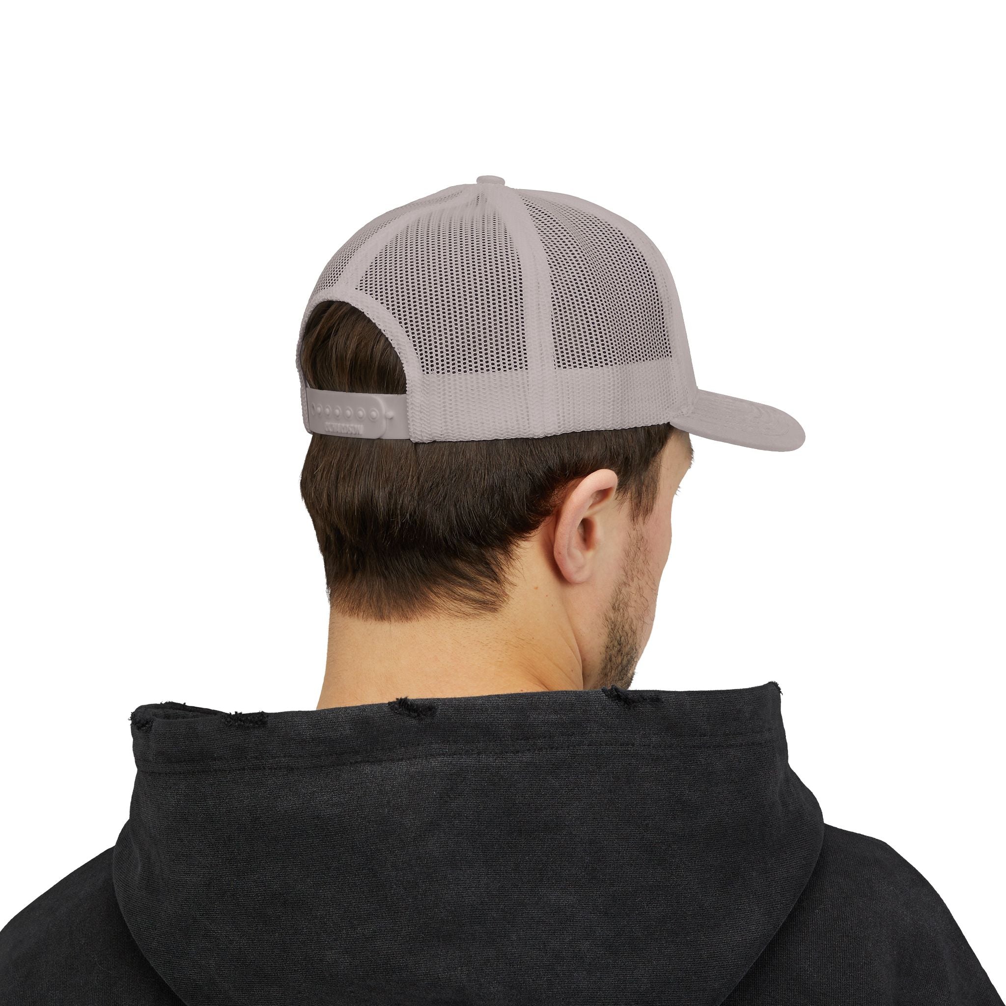 BH Deer Logo Trucker Cap — Embroidered Snapback Hat for Outdoorsmen