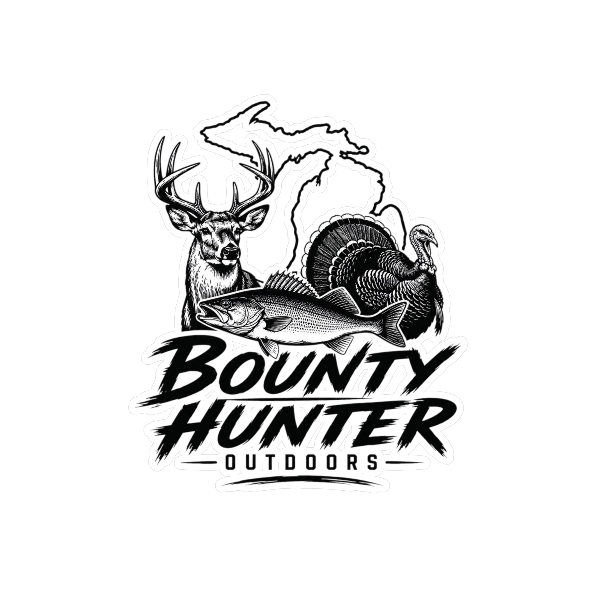 Bounty Hunter Outdoors Sticker — Hunting, Fishing & Turkey Decal (Kiss-Cut Vinyl)