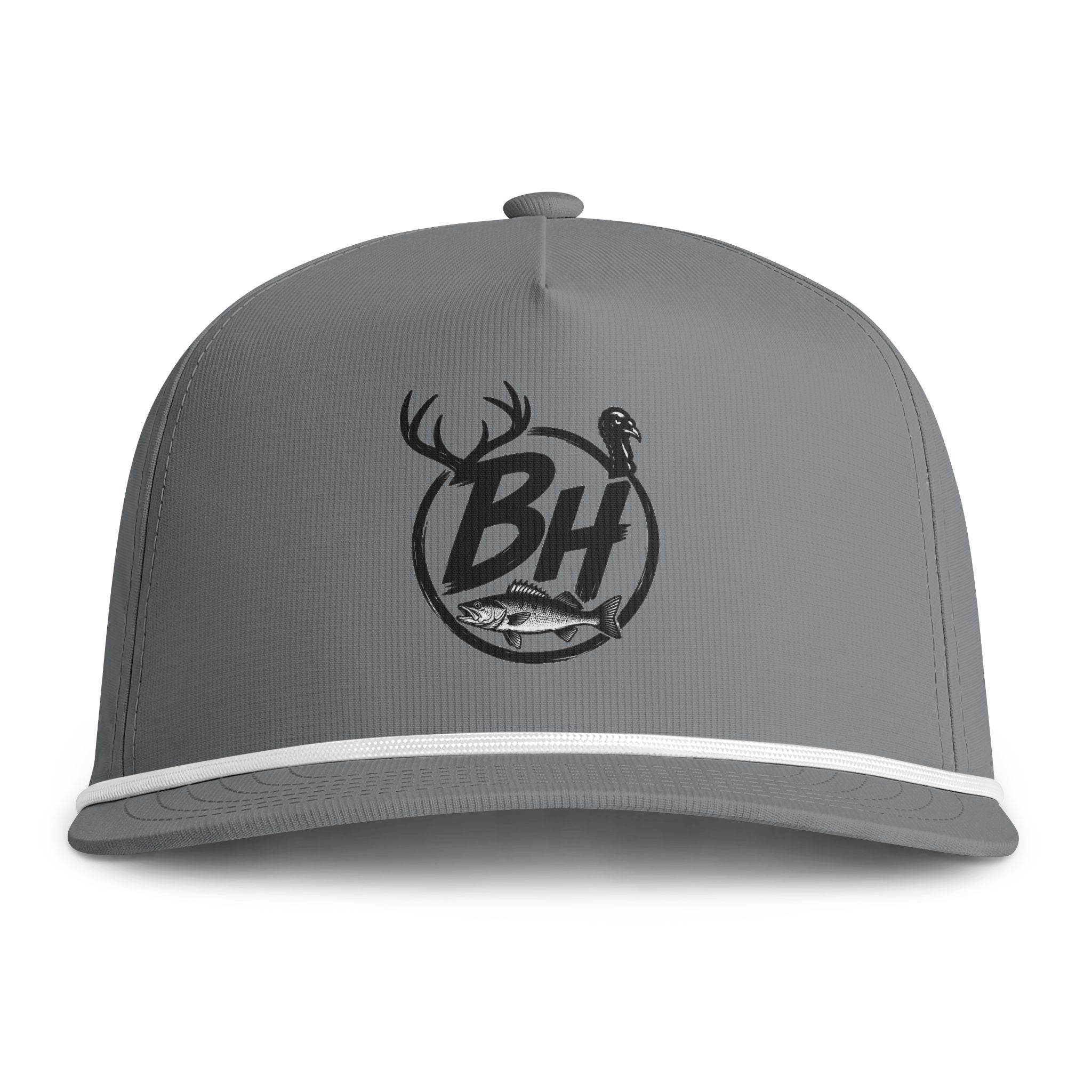Sunwashed Rope Cap — BH Outdoor Logo Fishing & Hunting Trucker Hat