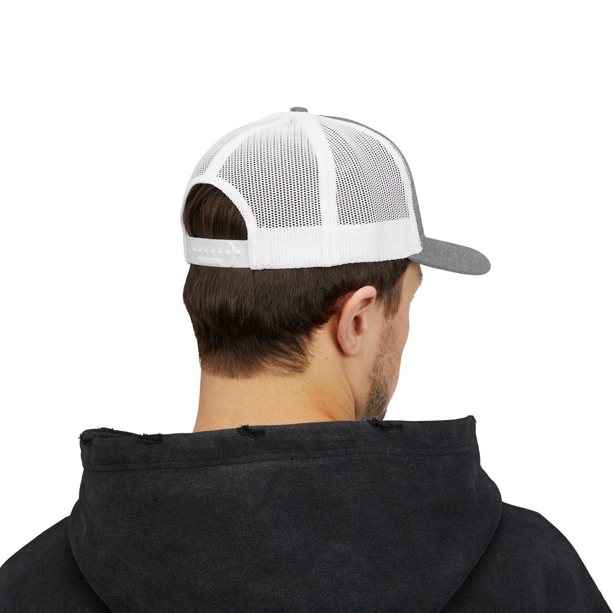 BH Deer Logo Trucker Cap — Embroidered Snapback Hat for Outdoorsmen