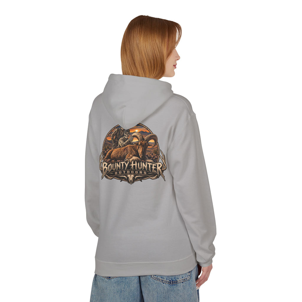 Bounty Hunter Logo Hoodie – Vintage Sci‑Fi Bounty Hunter Graphic Pullover