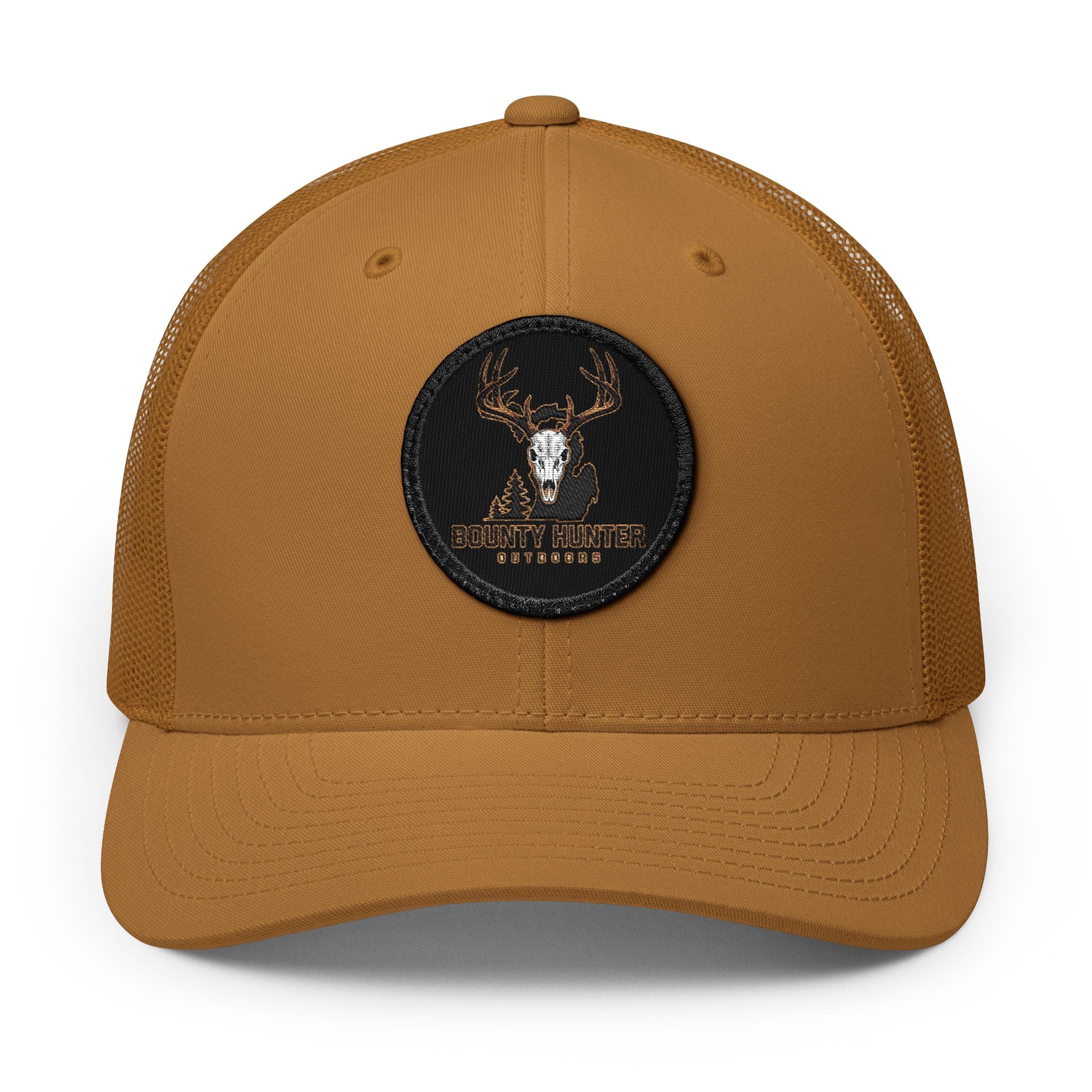 Bounty Hunter Outdoors Trucker Hat — Embroidered Deer Patch Snapback