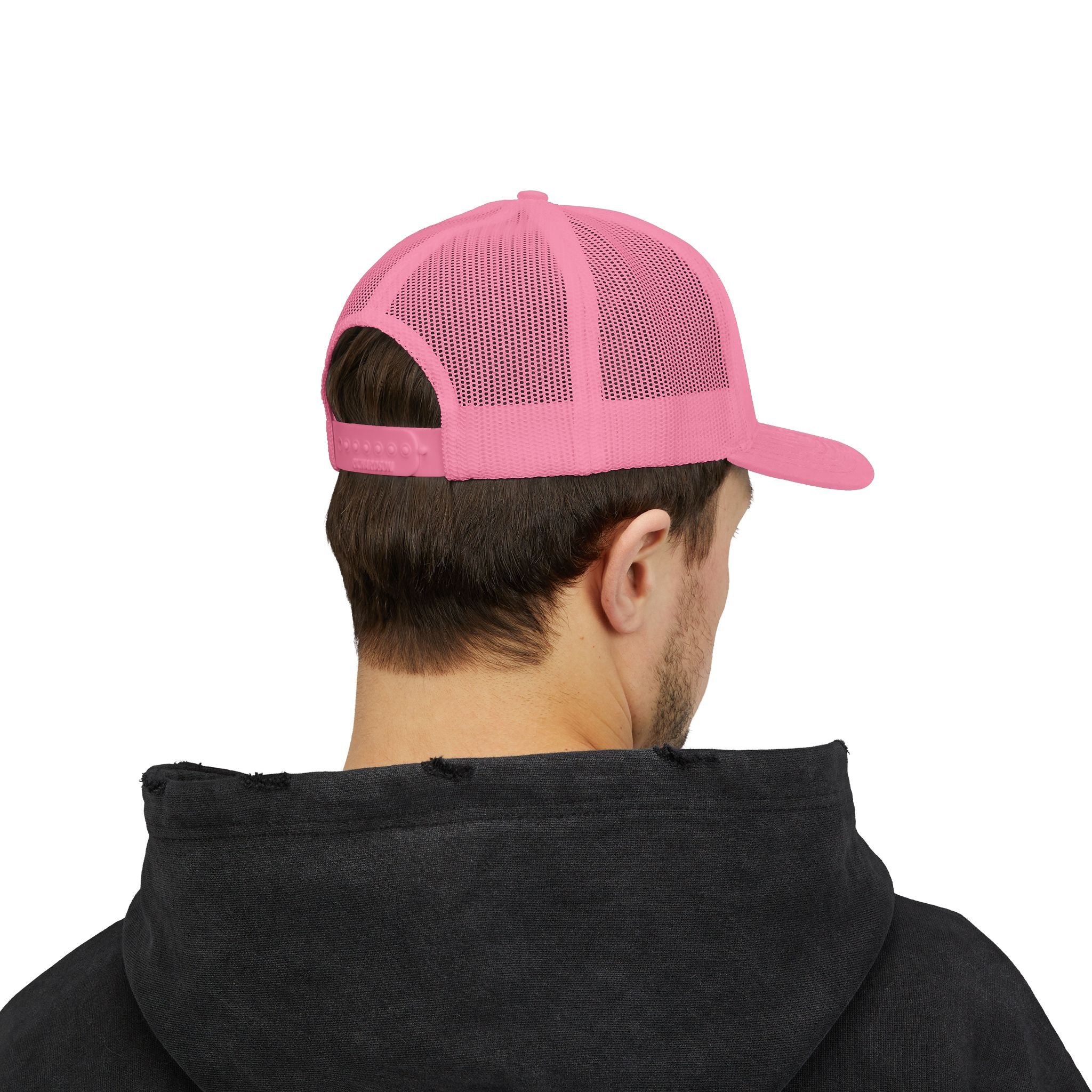 BH Deer Logo Trucker Cap — Embroidered Snapback Hat for Outdoorsmen